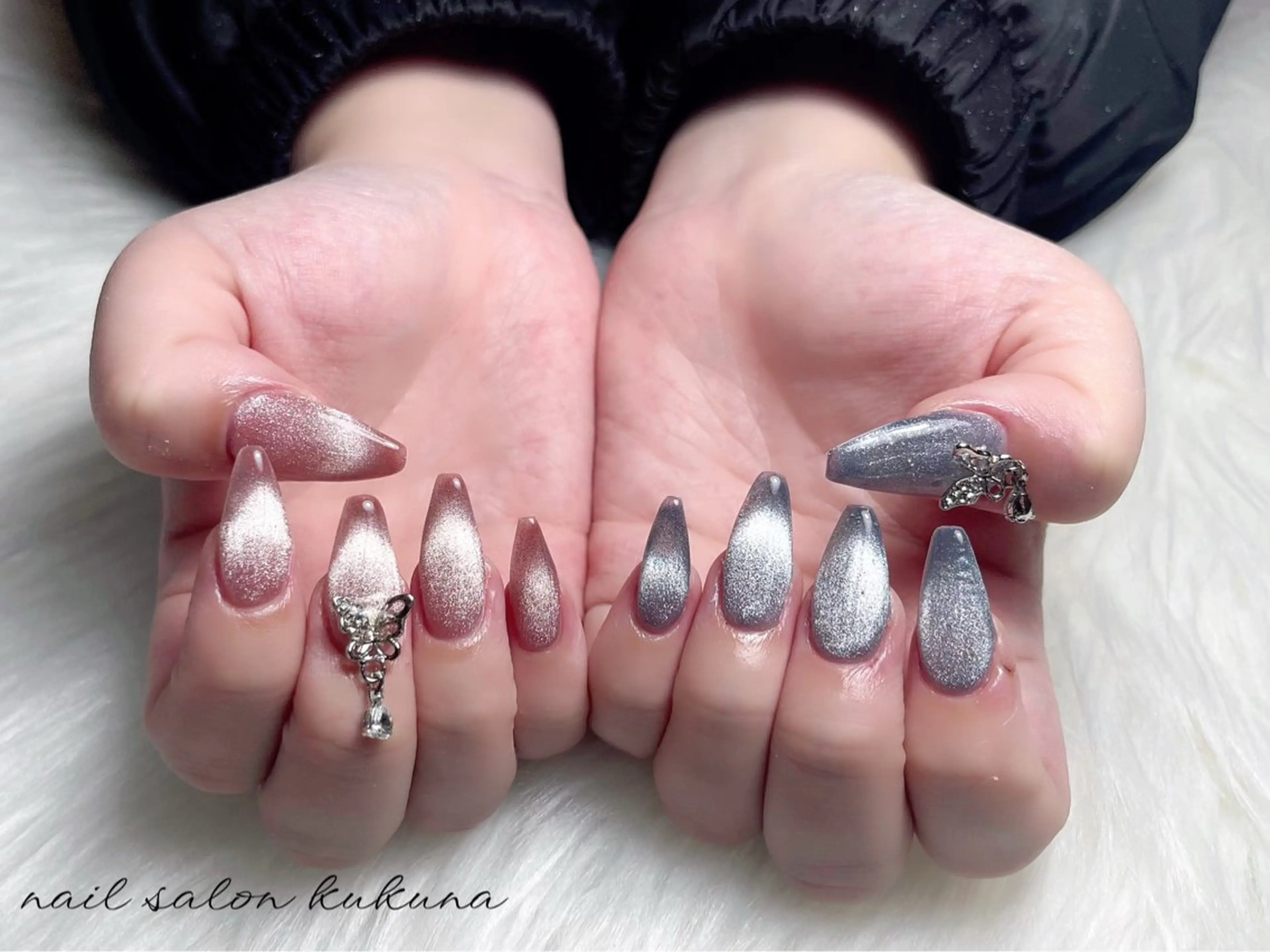 ネイル マグネットネイル マグネットワンカラー ワンカラーネイル nail salon kukuna所属・nail salon 心斎橋アメ村のネイルデザイン