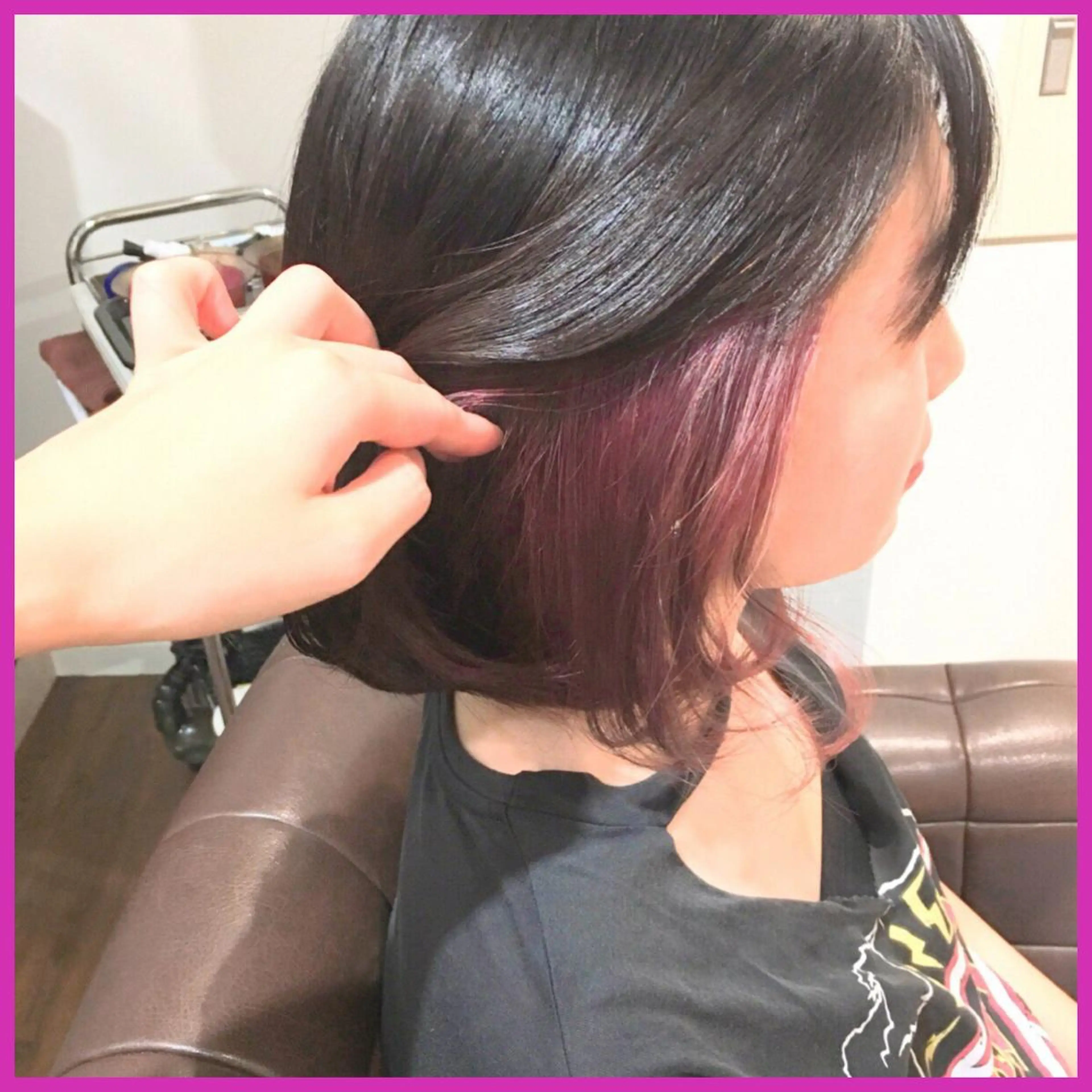 ショート カラー ヘアアレンジ ブリーチ バイオレットカラー トリートメント As hair所属・柔らか垢抜けｶﾗｰと ｶｯﾄ🫧ASUKAのヘアスタイル