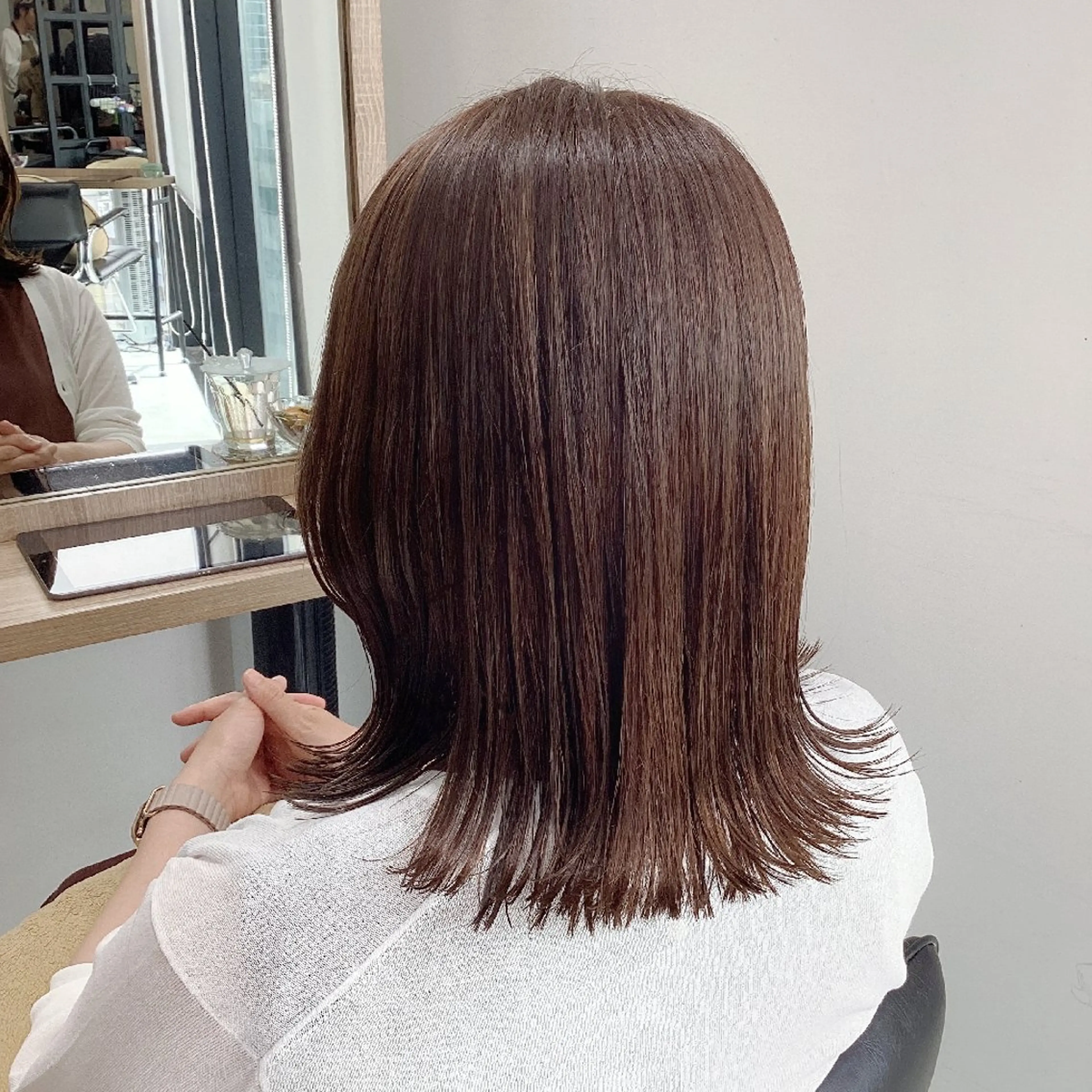 ミディアム カラー カット ヘアカラー ヘアアレンジ/透明感 カラー/AKARIのヘアスタイル