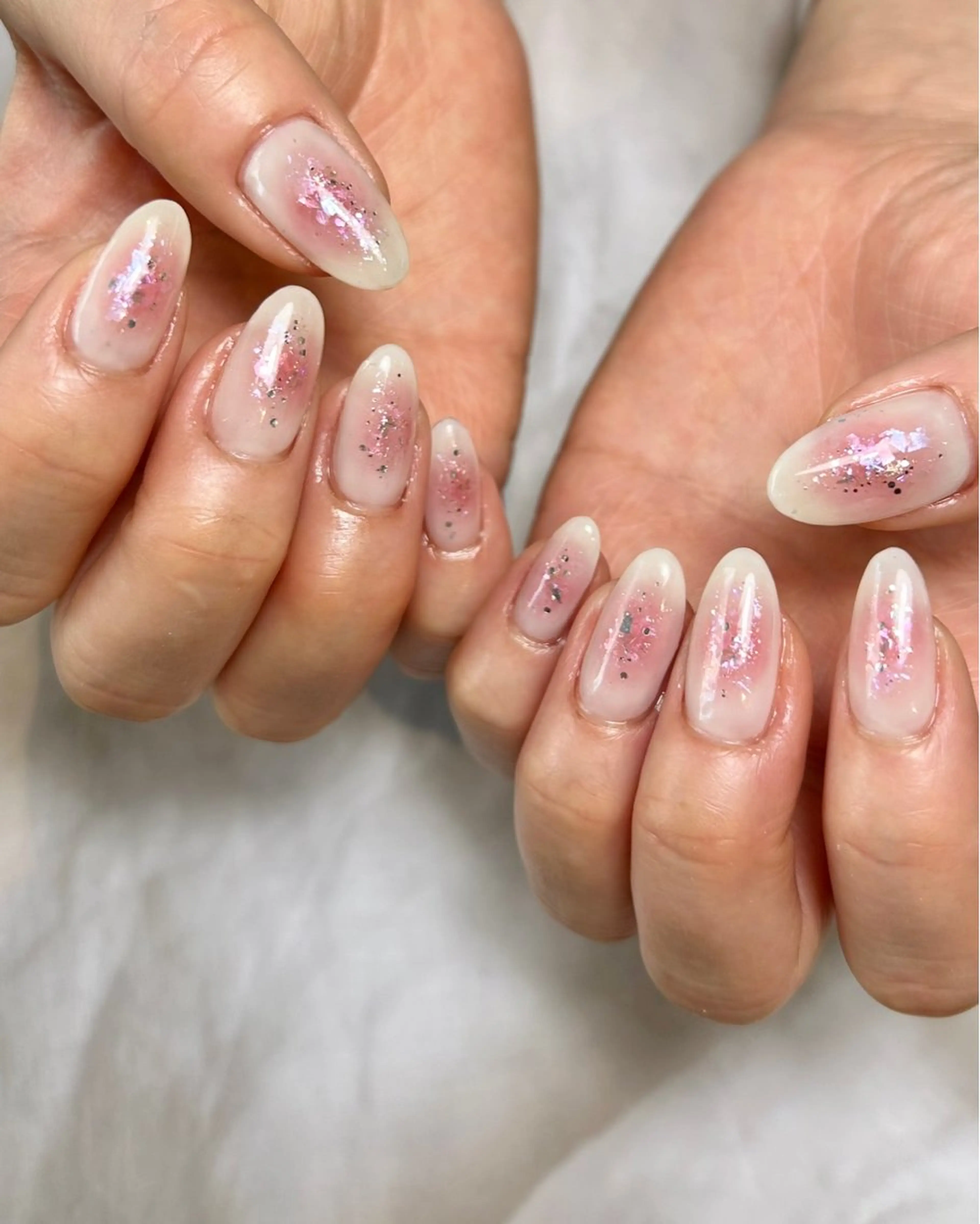 ネイル チークネイル シンプルネイル ハンドネイル Reflection marikoのネイルデザイン