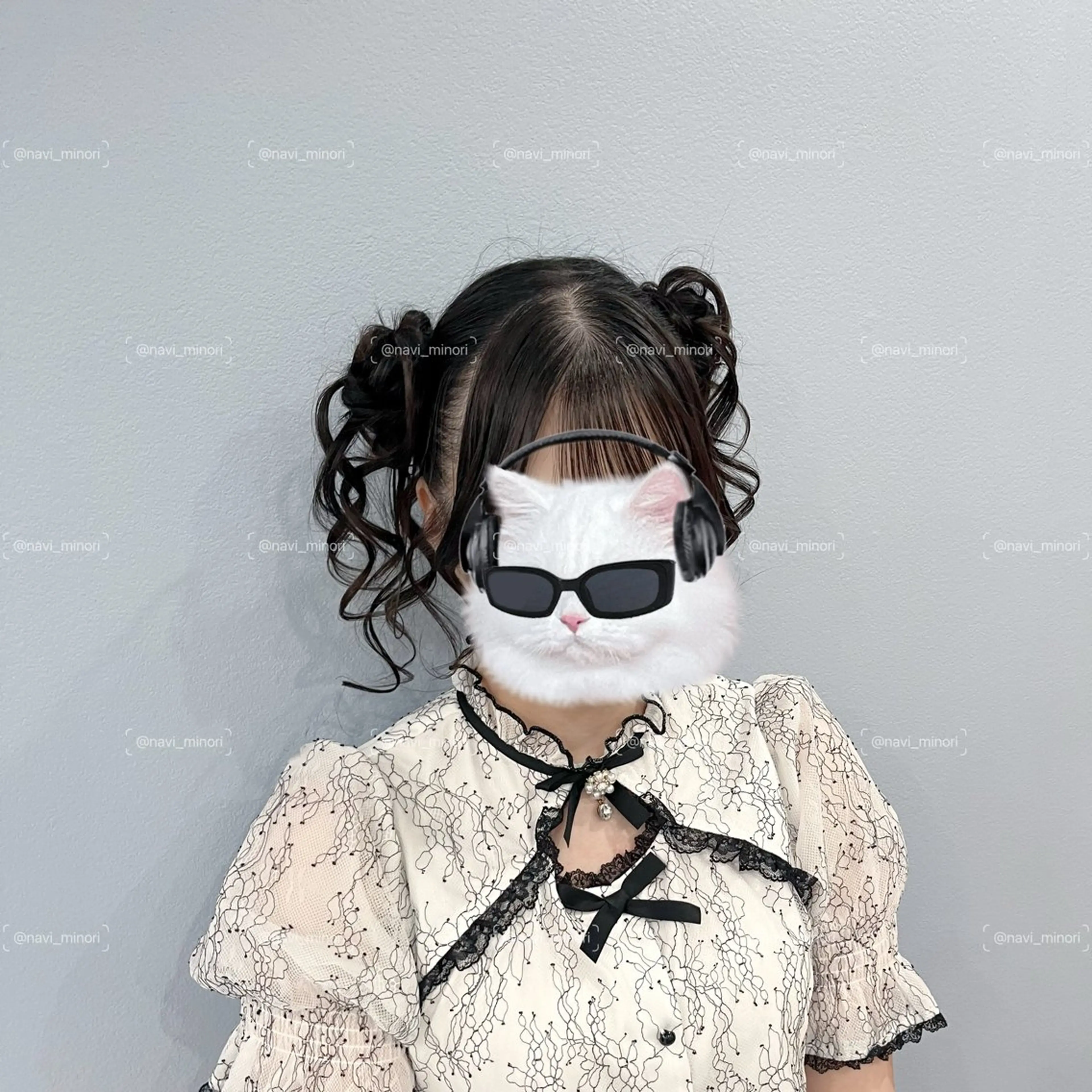 セミロング ヘアアレンジ お団子ヘア hairsetsalonNAVI所属・navi minoriのヘアスタイル