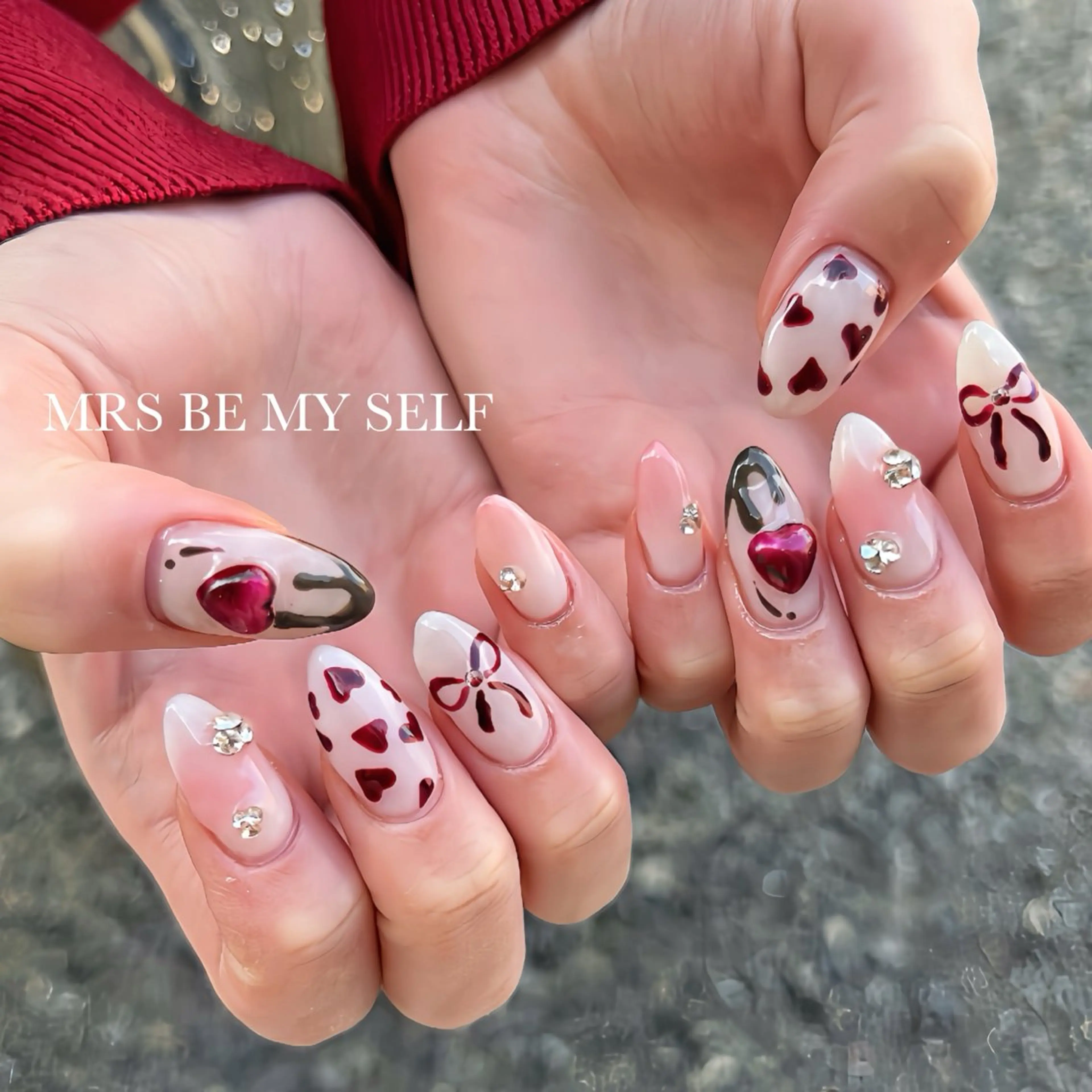 ネイル バレンタイン MRS/ miyu🎀のネイルデザイン
