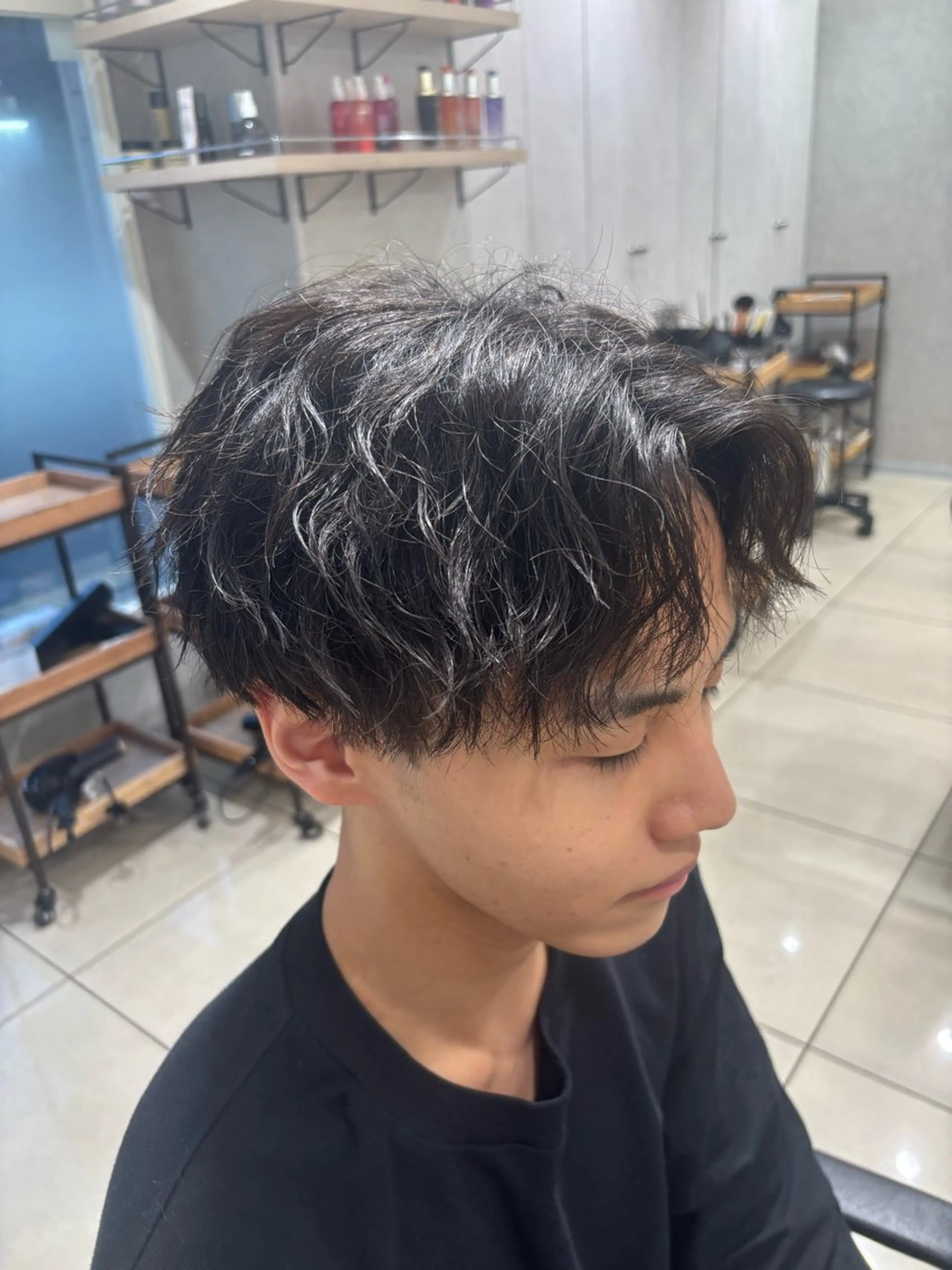 ショート パーマ メンズ カット 縮毛矯正 メンズ支持率エリア No.1/keitaのヘアスタイル