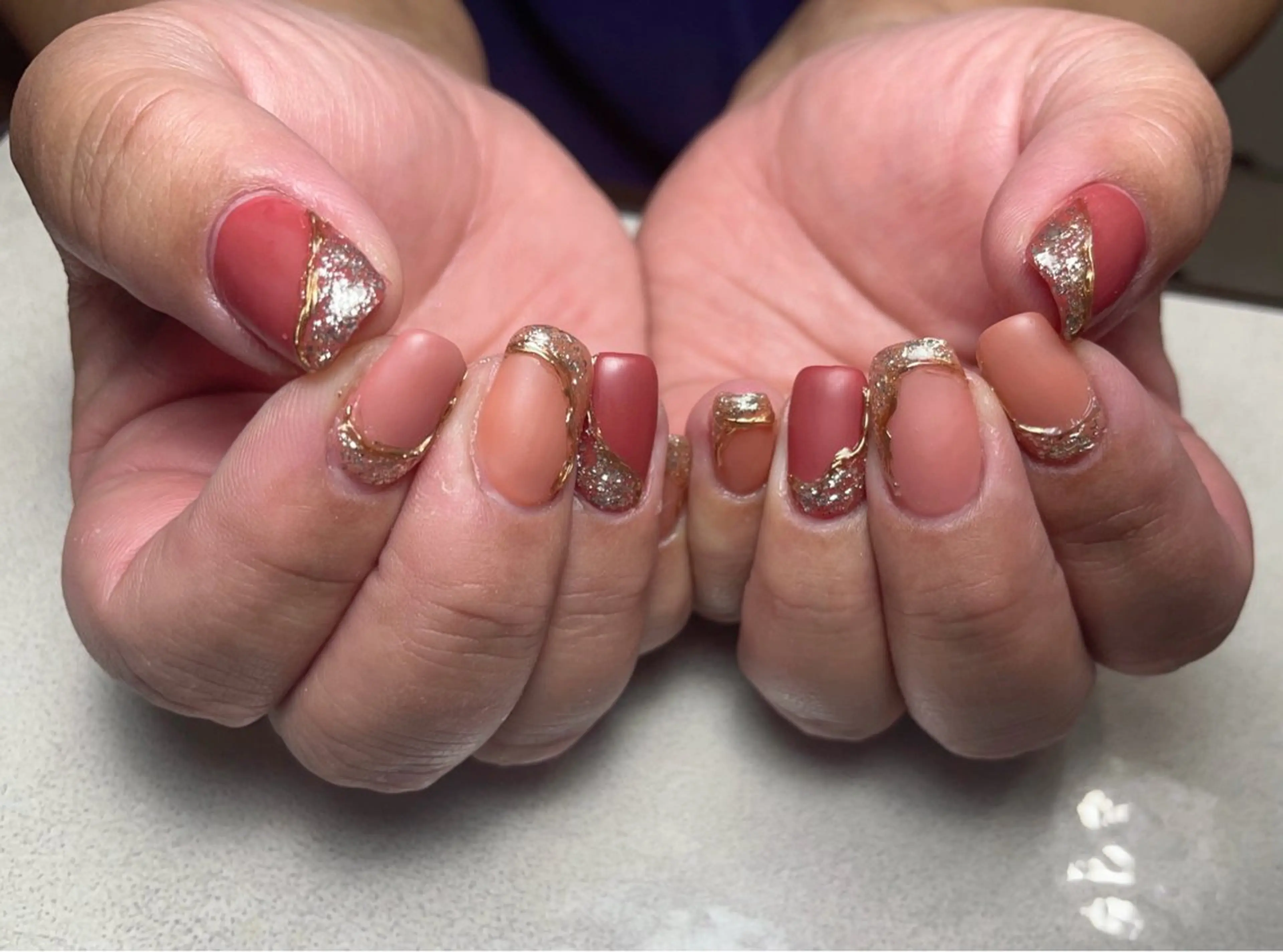 ネイル フレンチネイル ジェルネイル キラキラネイル マットネイル ミラーネイル ハンドネイル BLANCEnail所属・BLANCnail yuuのネイルデザイン