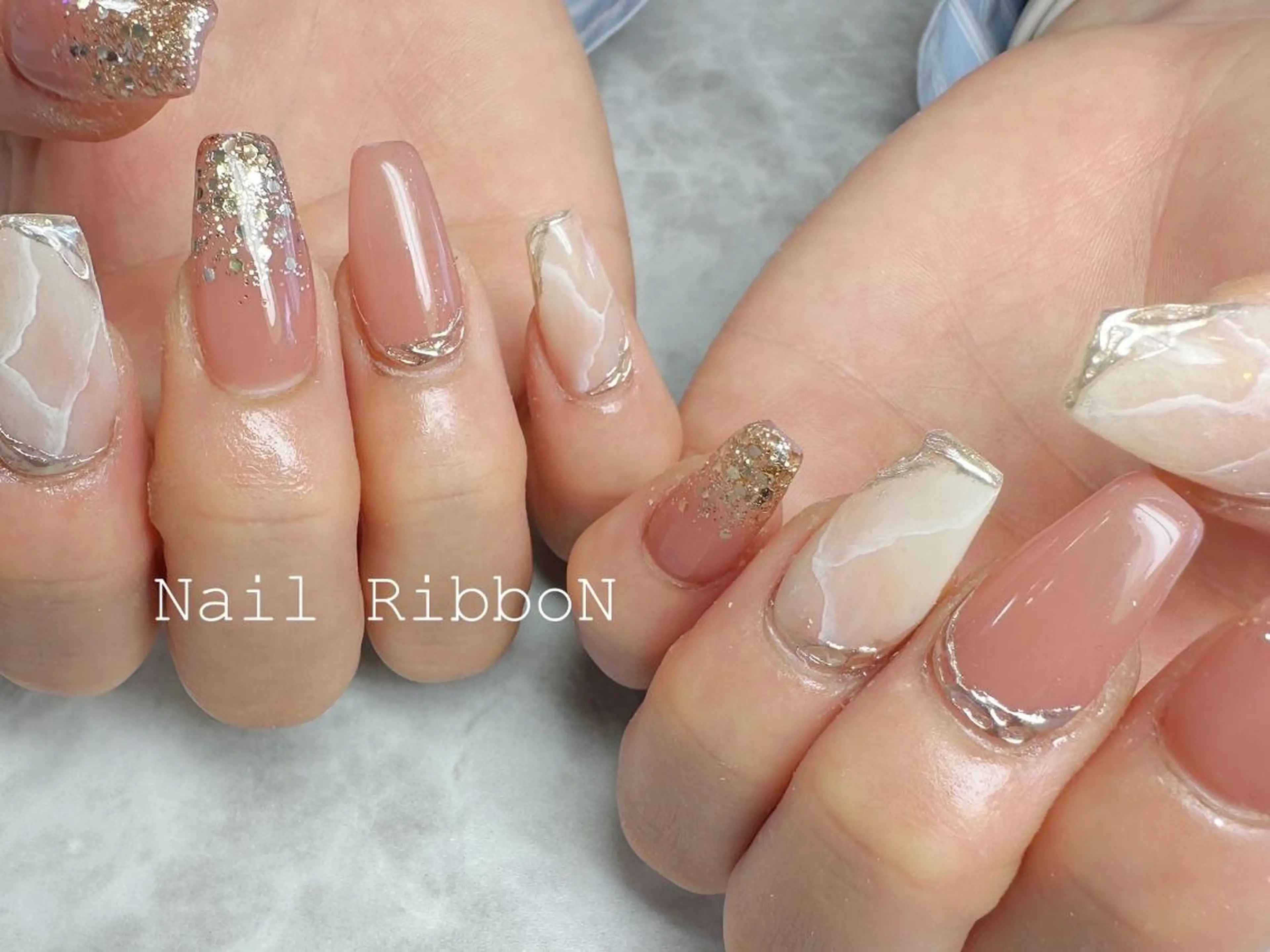 ネイル ネイルリボン 石田のネイルデザイン