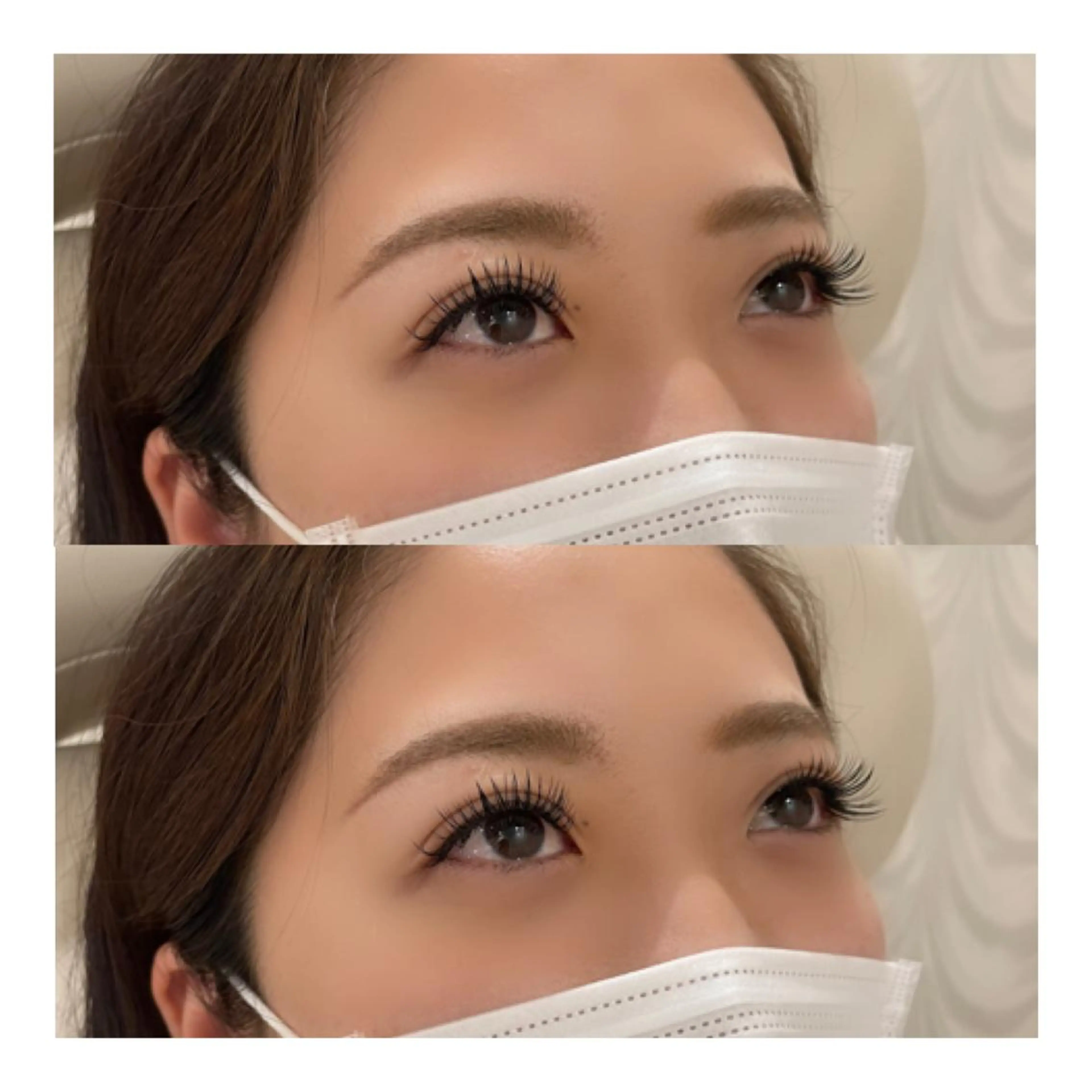 マツエク・マツパ フラットラッシュ 目尻長め マツエク 💕丸島 夏名🐰🍀のマツエク・マツパデザイン