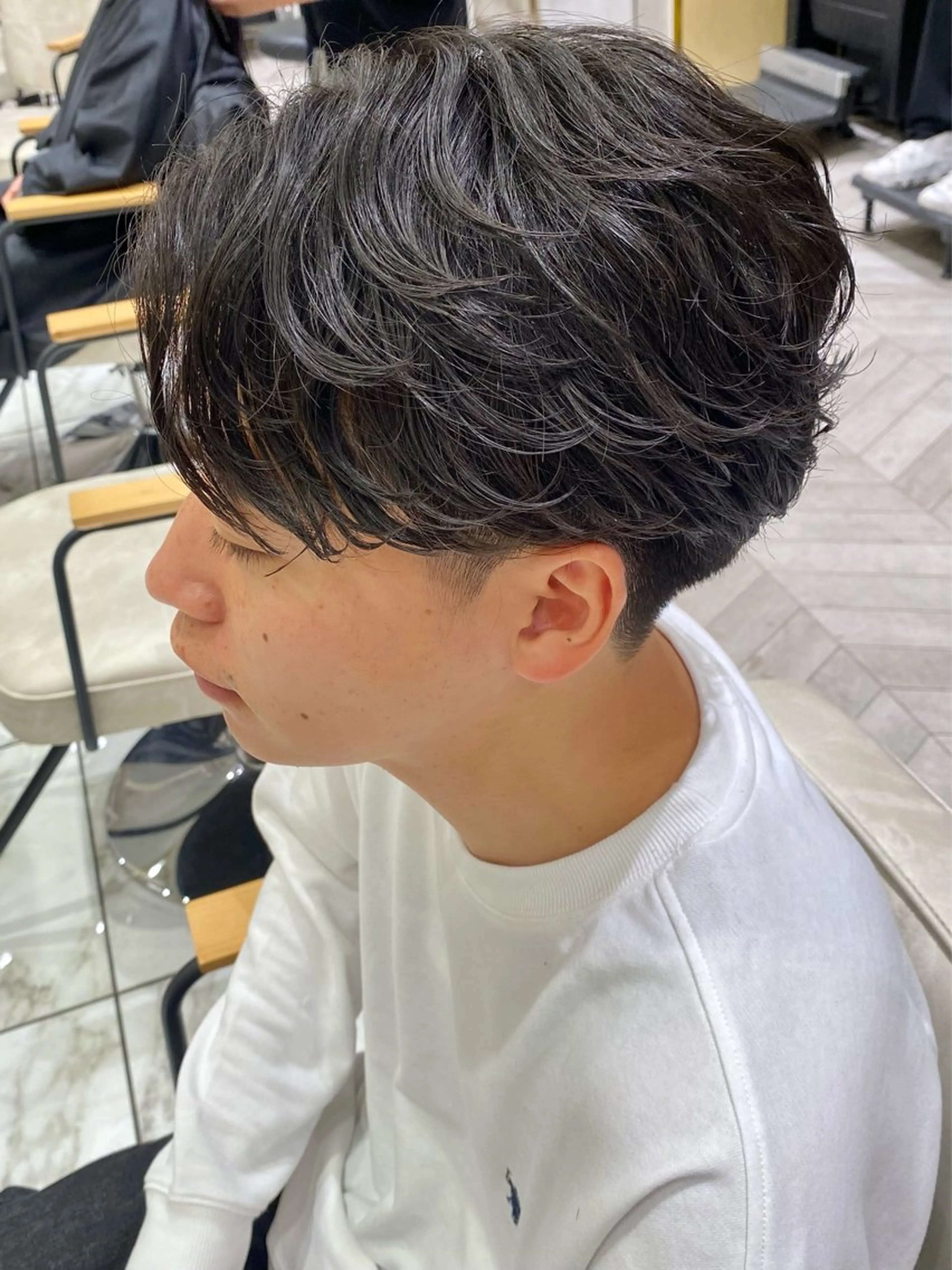 ショート パーマ メンズ カット パーマ 酸スト/フェザー パーマ/三谷海斗のヘアスタイル