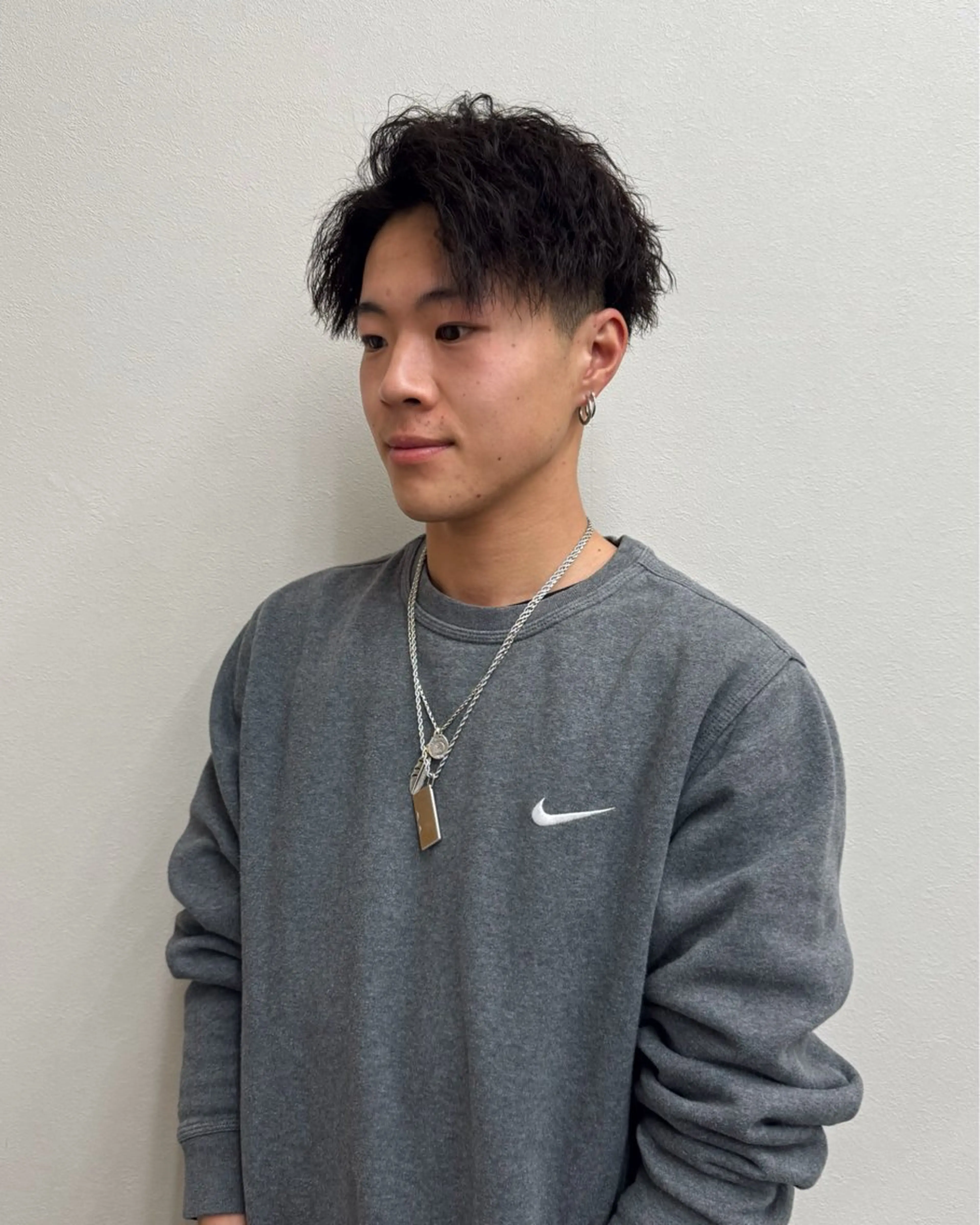 パーマ メンズ 青木未羽/ベージュ /透明感カラー/松本のヘアスタイル