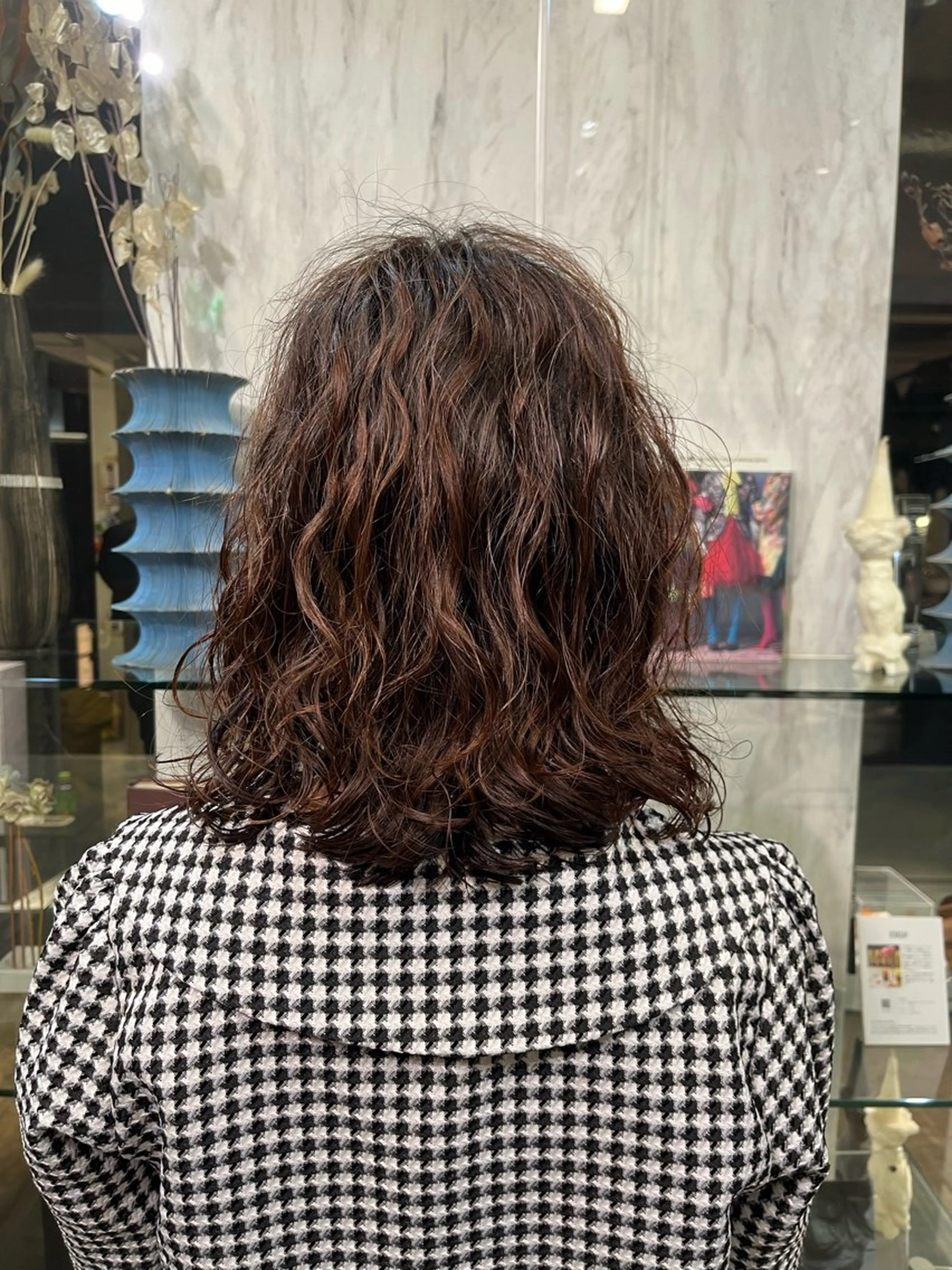 ミディアム パーマ ミディアムパーマ フクシマ ココのヘアスタイル