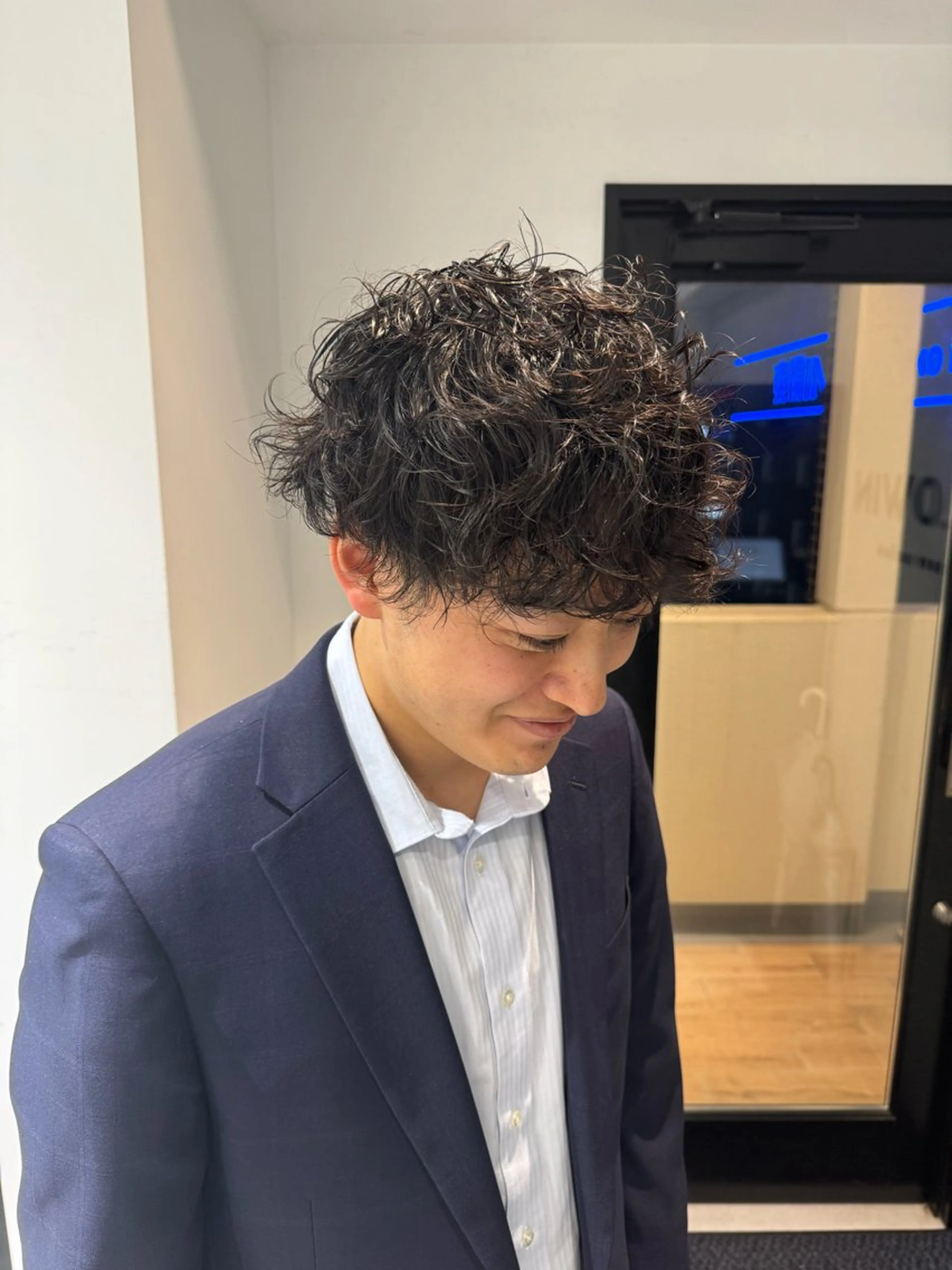 ショート パーマ メンズ カット パーマ ヘアセット メンズ特化 パーマ/オザワのヘアスタイル