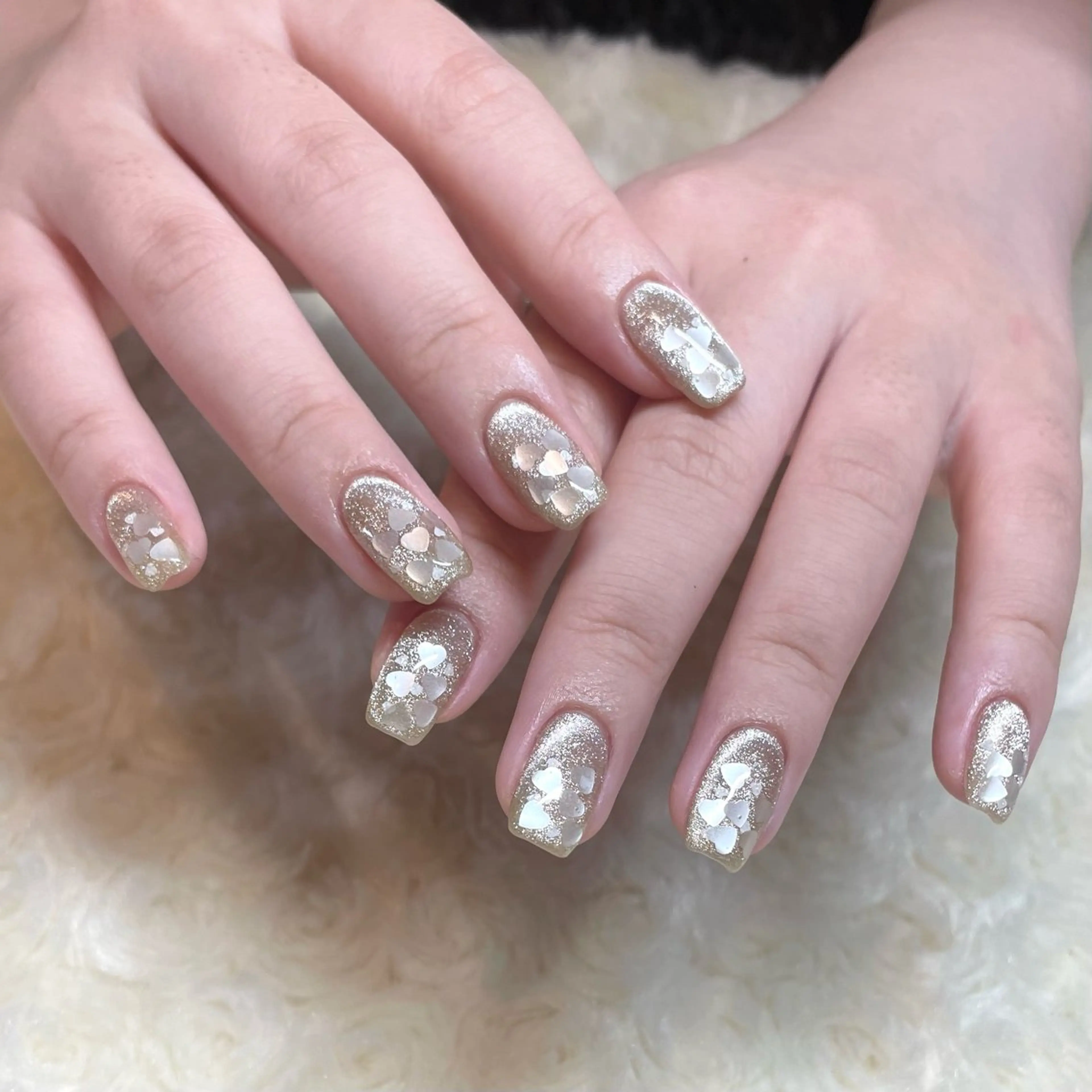 ネイル ハート マグネットネイル ハンドネイル フットネイル aime Ayanoのネイルデザイン