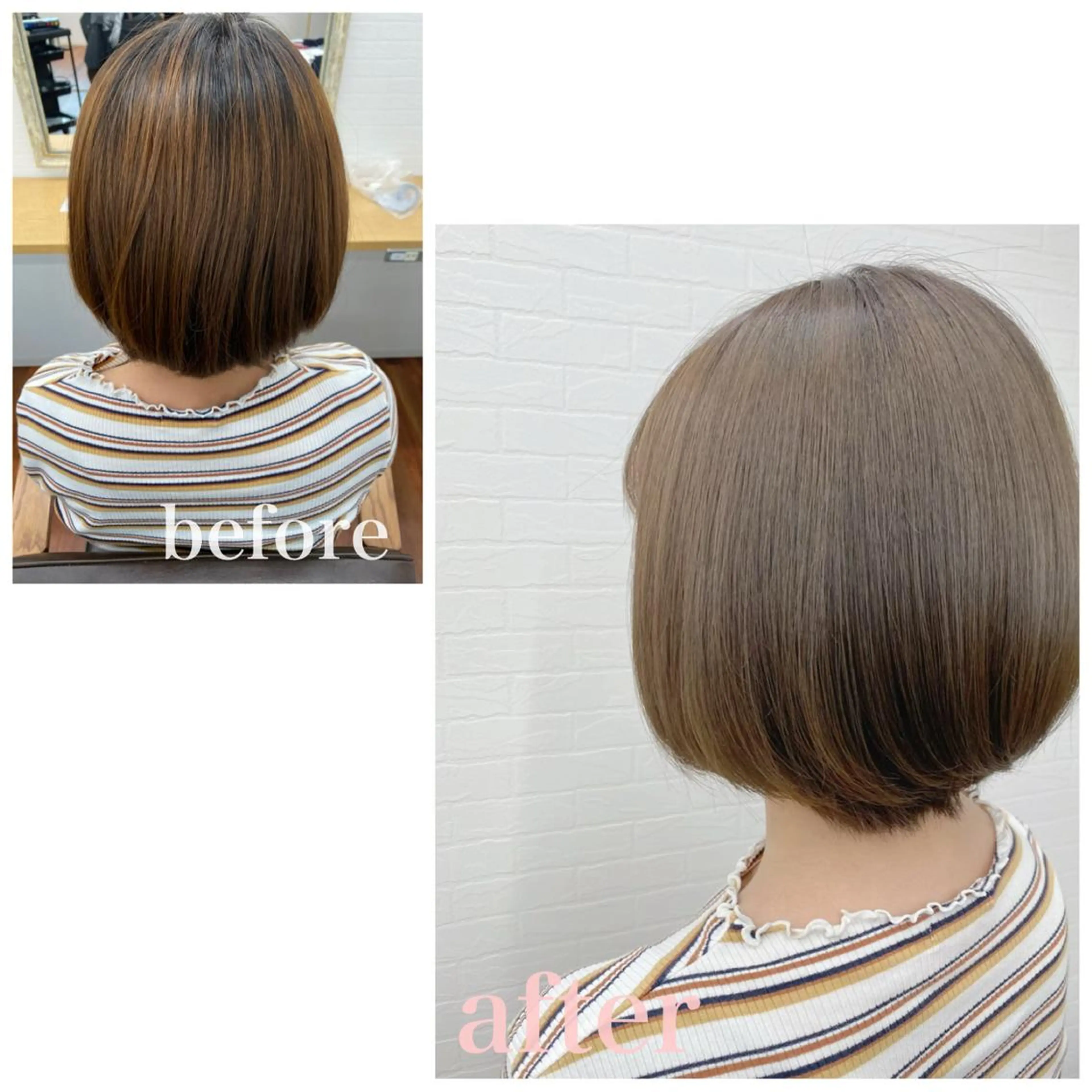 ミディアム カラー ベージュカラー GRANLUSSO 〜グランルッソ駅前店所属・木口 嘉美のヘアスタイル