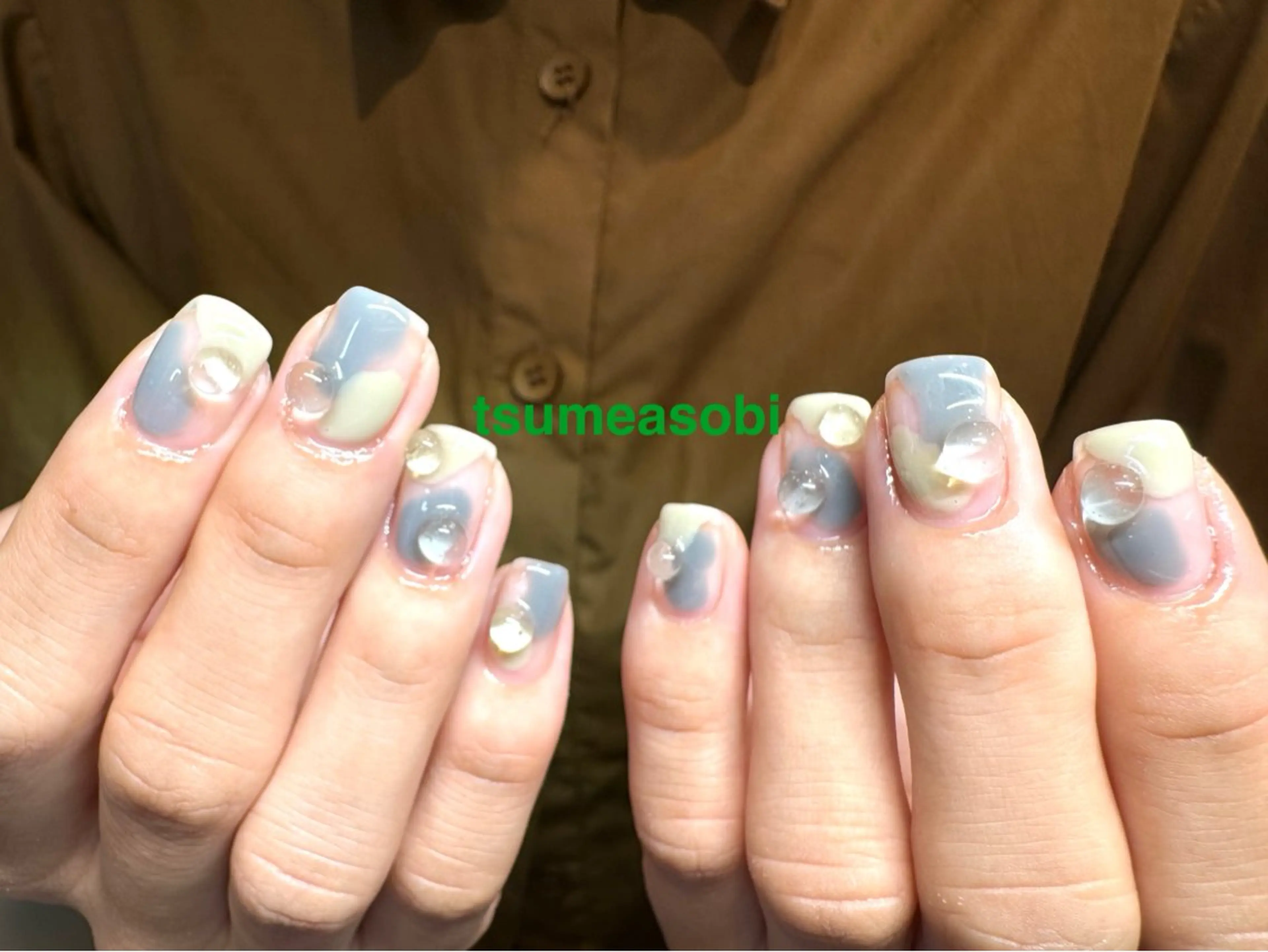 ネイル クリアネイル ハンドネイル tsumeasobi所属・tsumeasobi 🪬macoのネイルデザイン