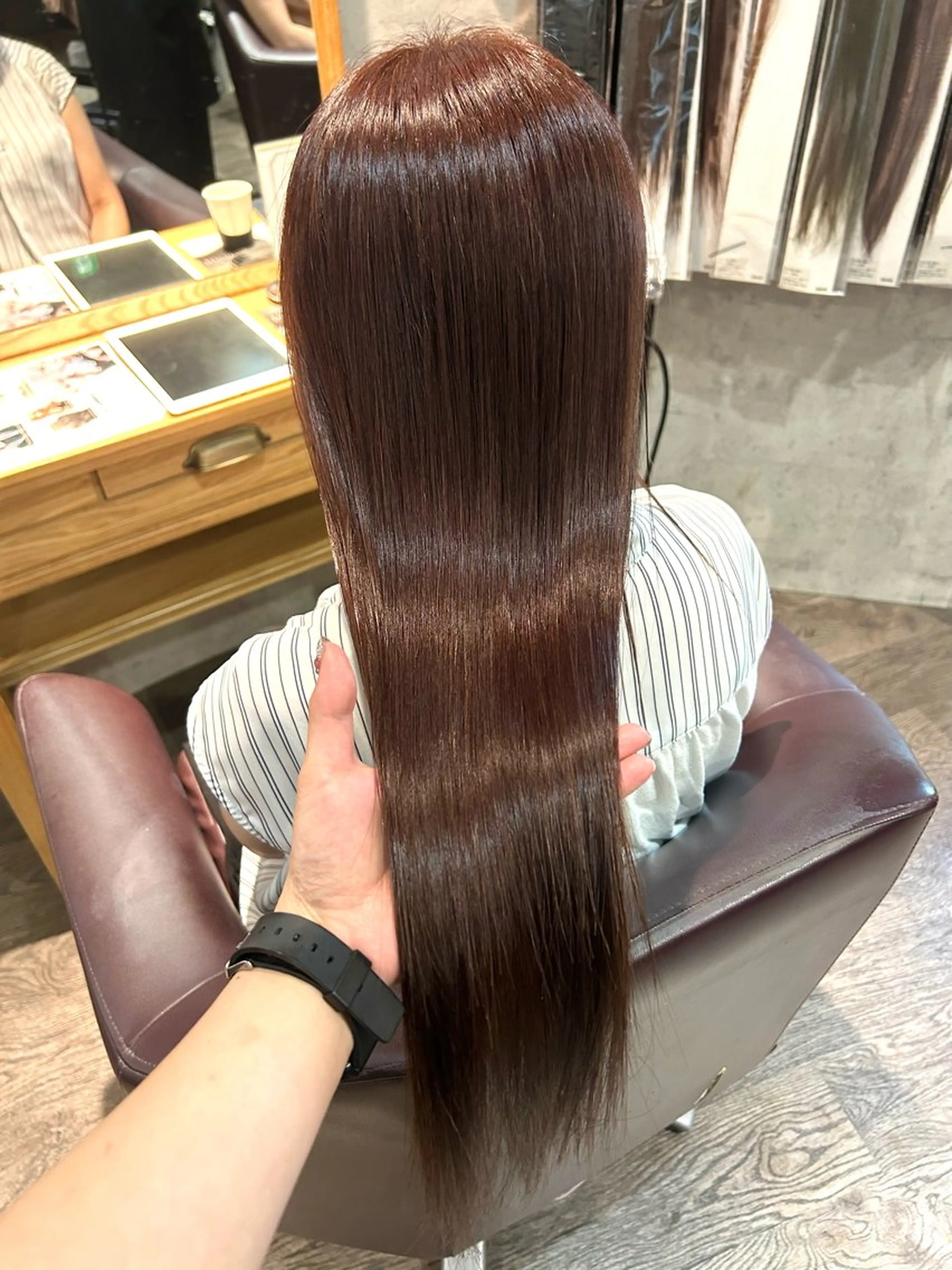 ロング カラー ブラウンカラー ピンクカラー ピンクブラウン 髪質改善 トリートメント ヘアカラー パーソナルカラー 診断🍀マリンのヘアスタイル