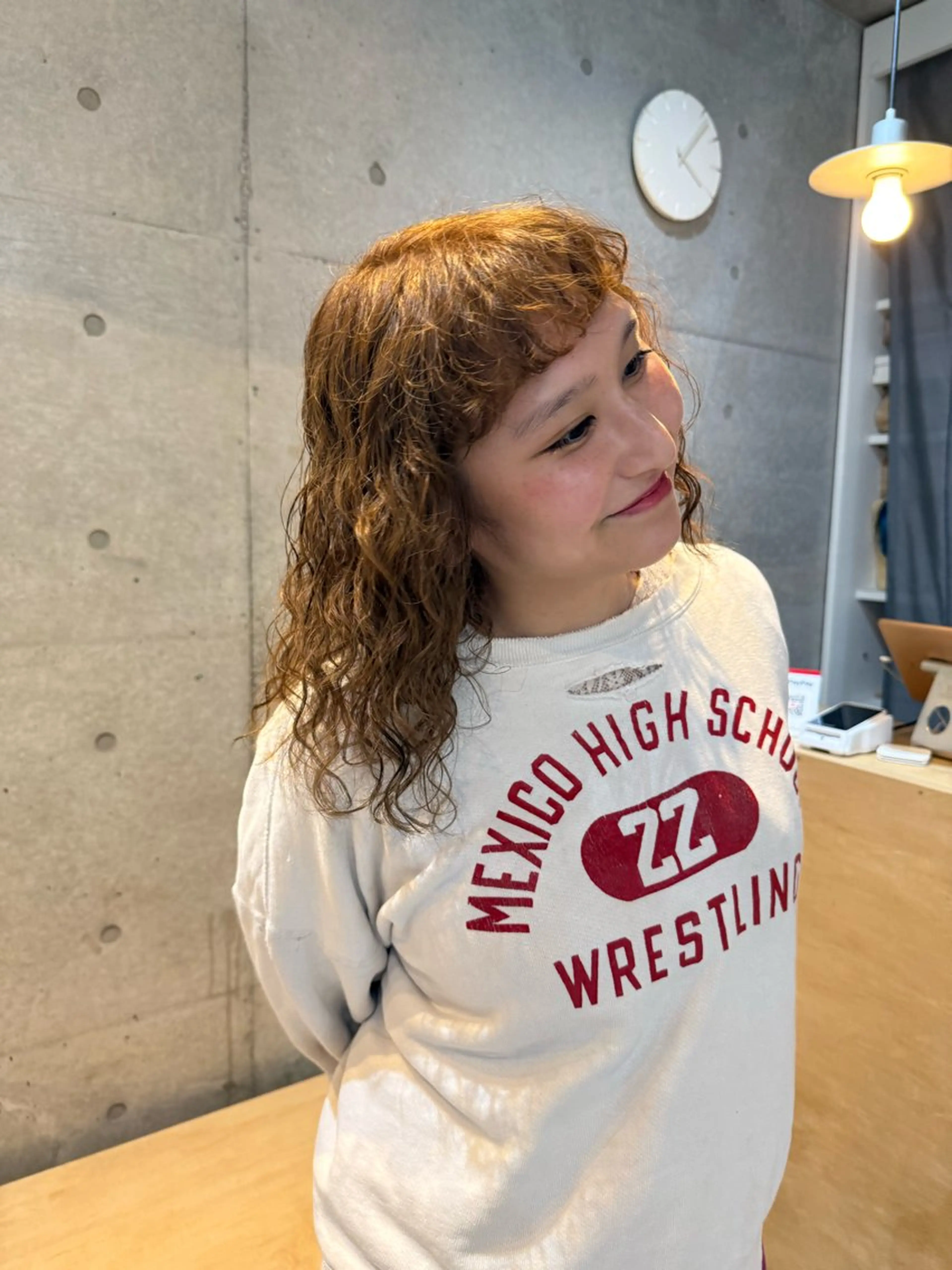 ミディアム カット ヘアカラー パーマ トリートメント デジタルパーマ/ ウェーブパーマ/神野のヘアスタイル