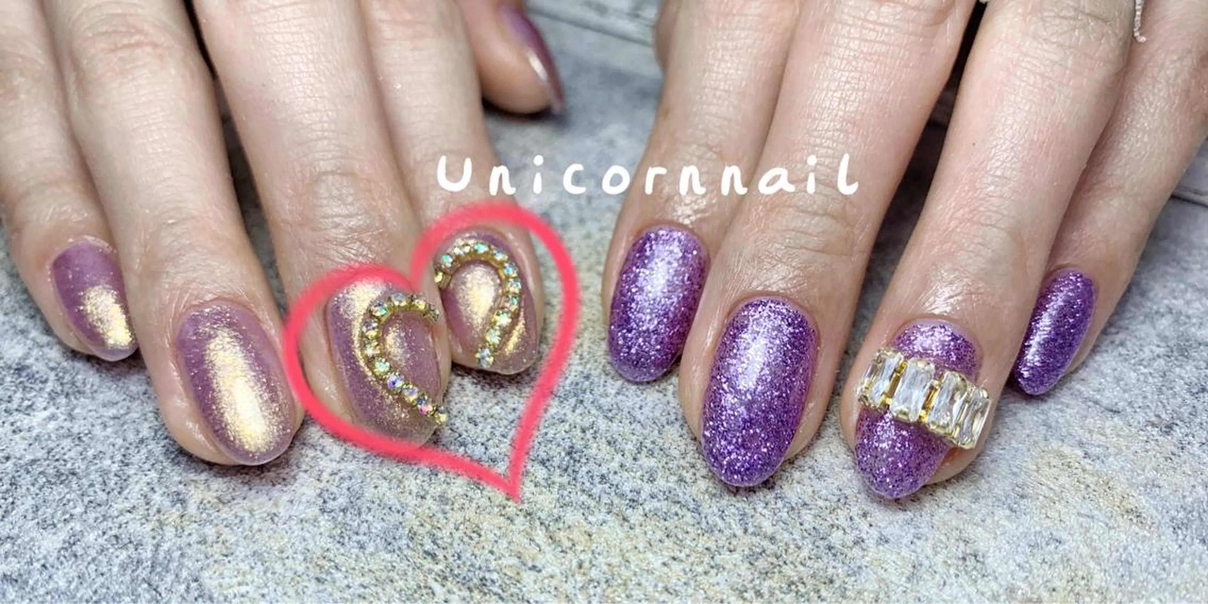 ネイル ハート UnicornNail所属・Unicorn Nail 矢場町店のネイルデザイン