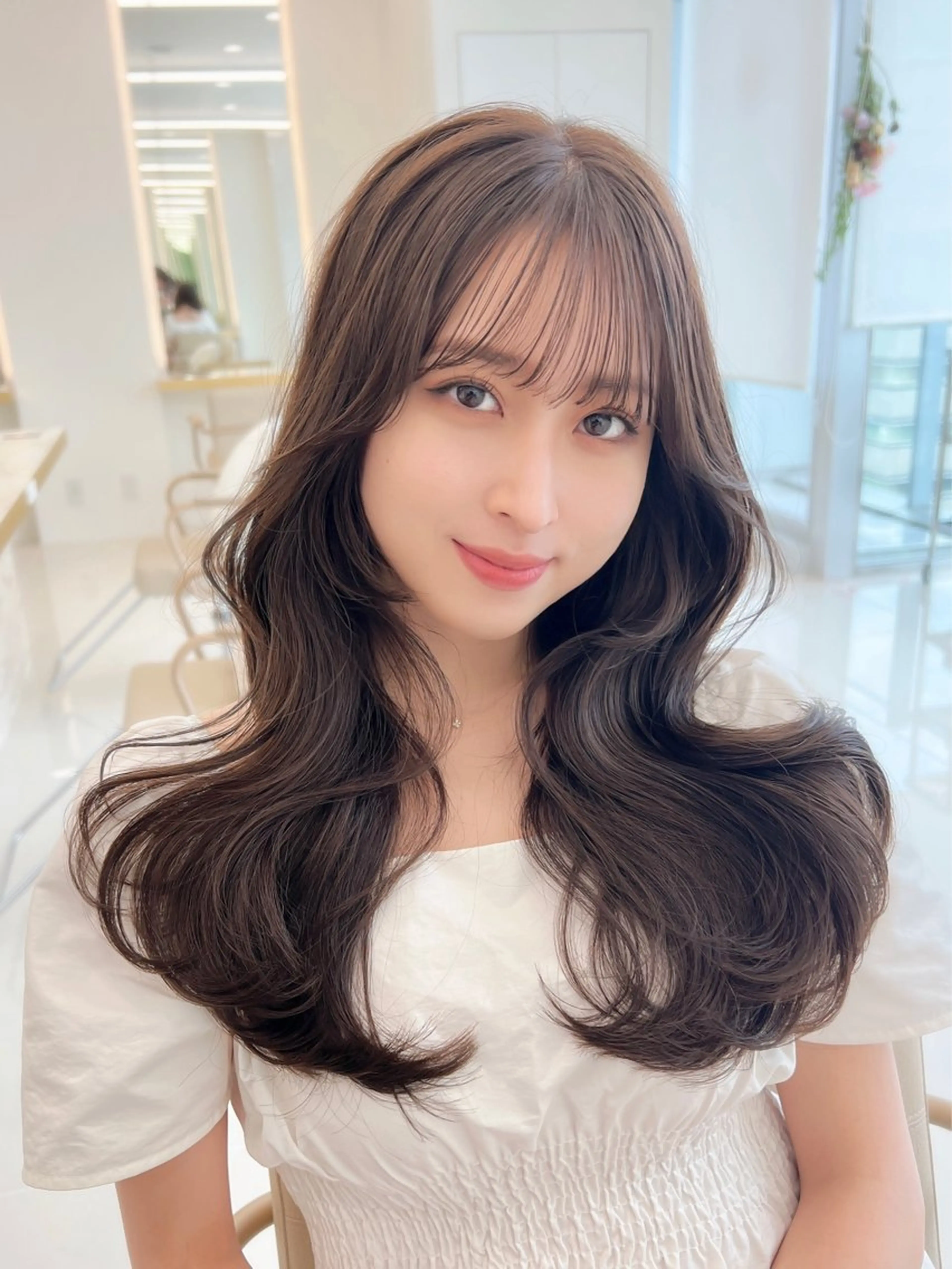 ロング 韓国風ヘア レイヤーカット トリートメント MAEUL 【マウル】栄のヘアスタイル