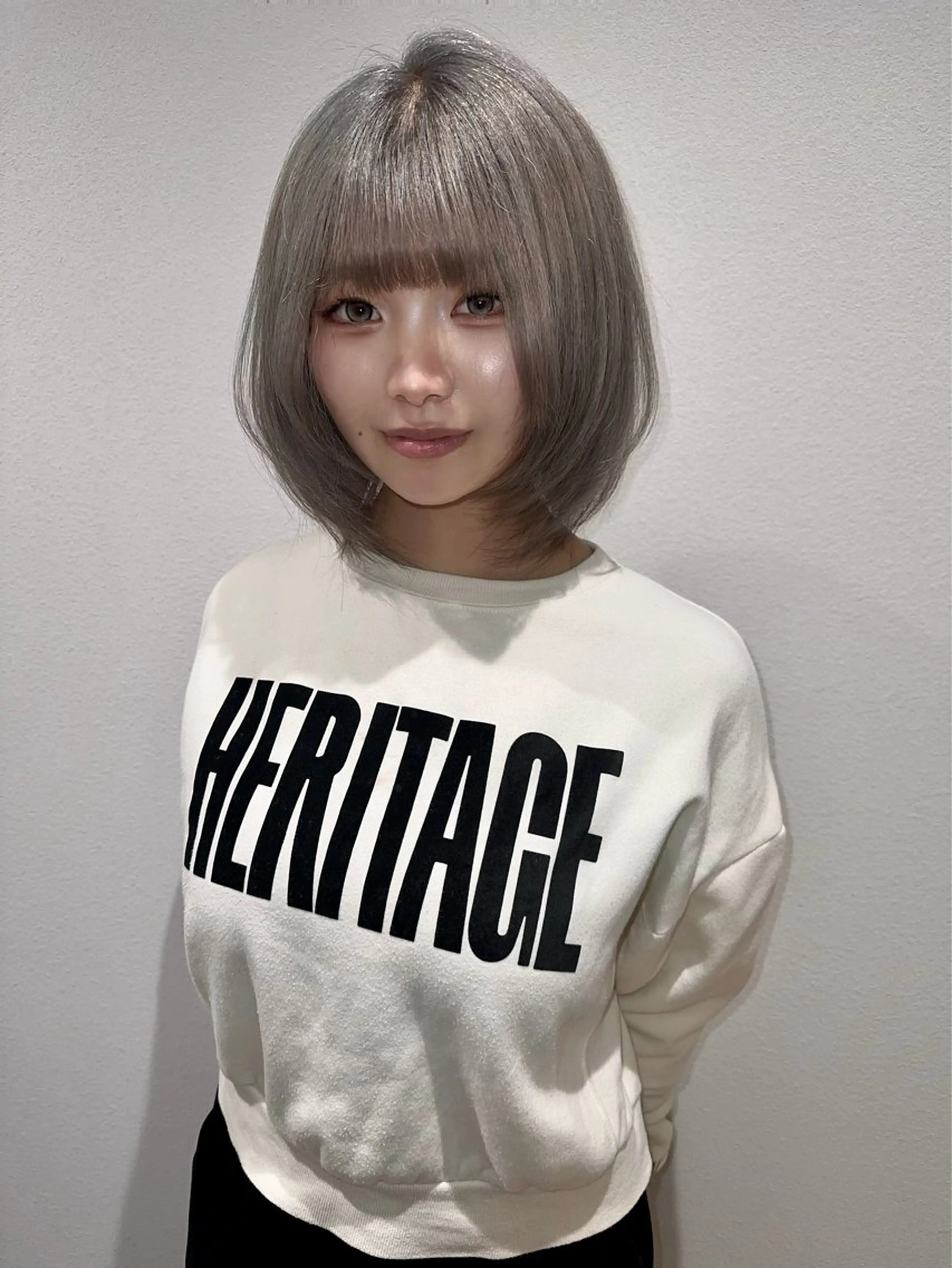 カラー アッシュ 透明感カラー シルバー シルバーアッシュ LOUIMADNA栄所属・LOUIMADNA Haruna️️꙳⟡のヘアスタイル