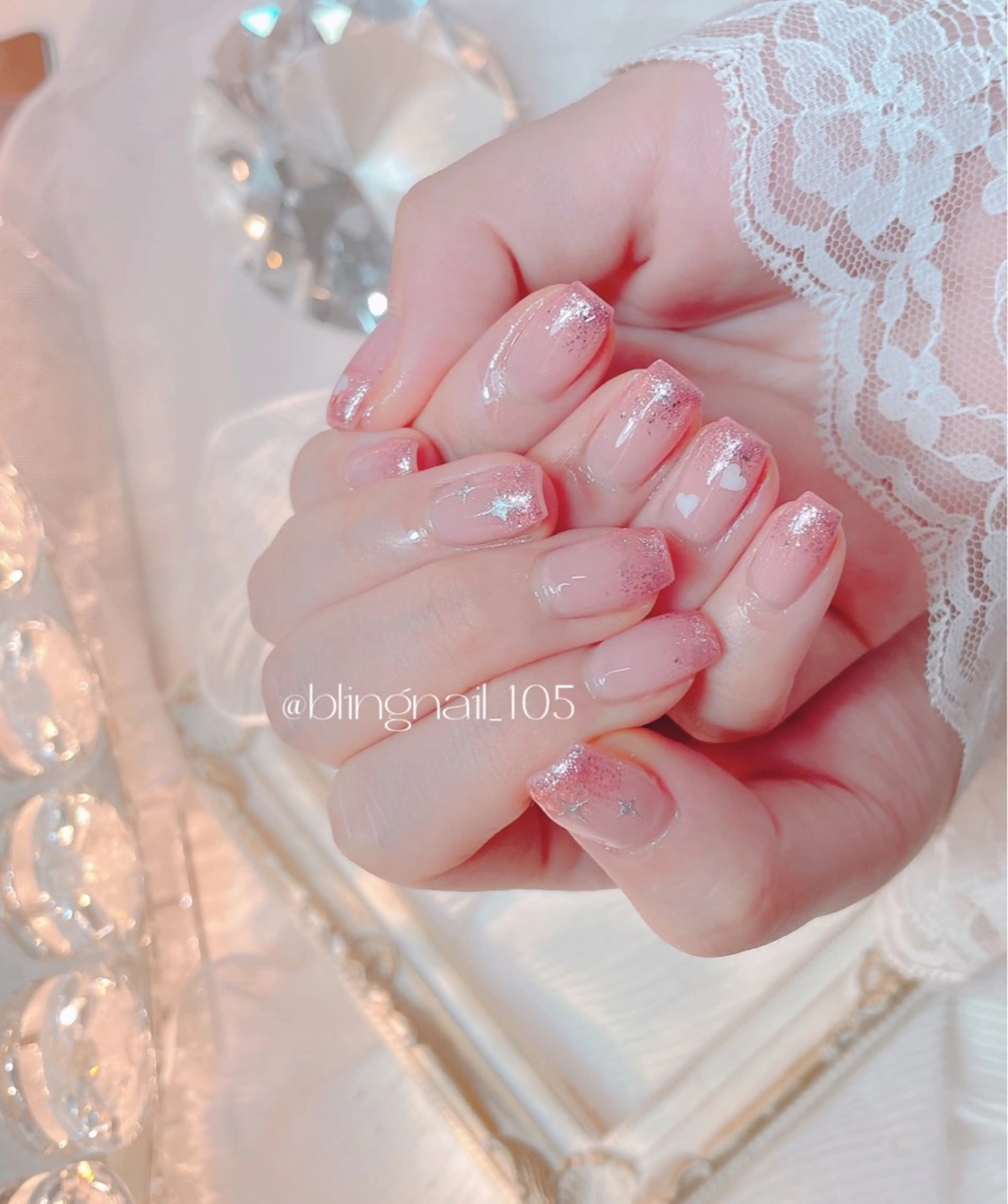 ネイル 23時まで❤︎韓国、 ワンホンネイルのネイルデザイン