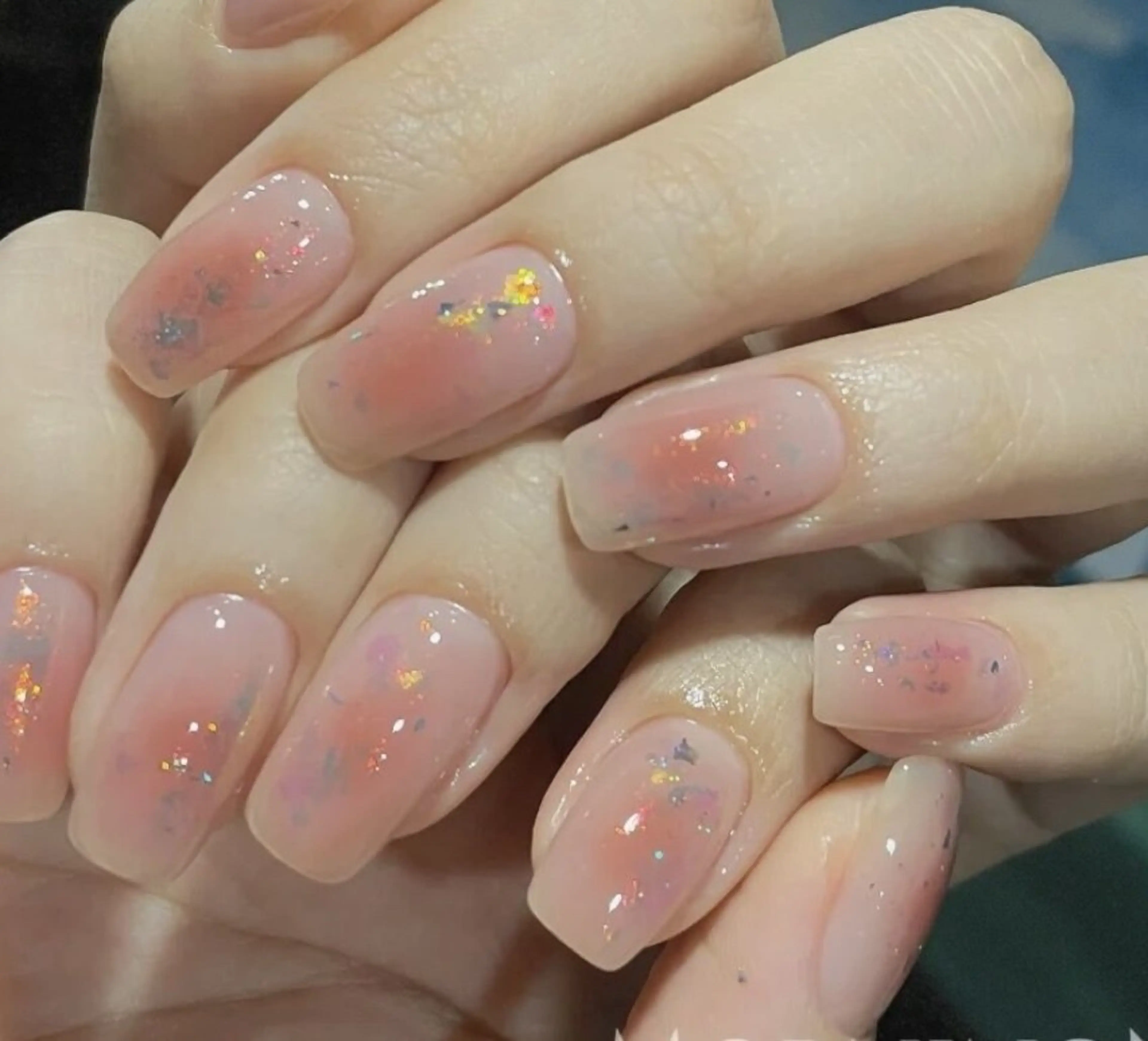 【初回ジェルOFF無料】ハンド・自爪💅チークネイル☆流行りのワンホンネイルで再ブーム！¥6990の写真