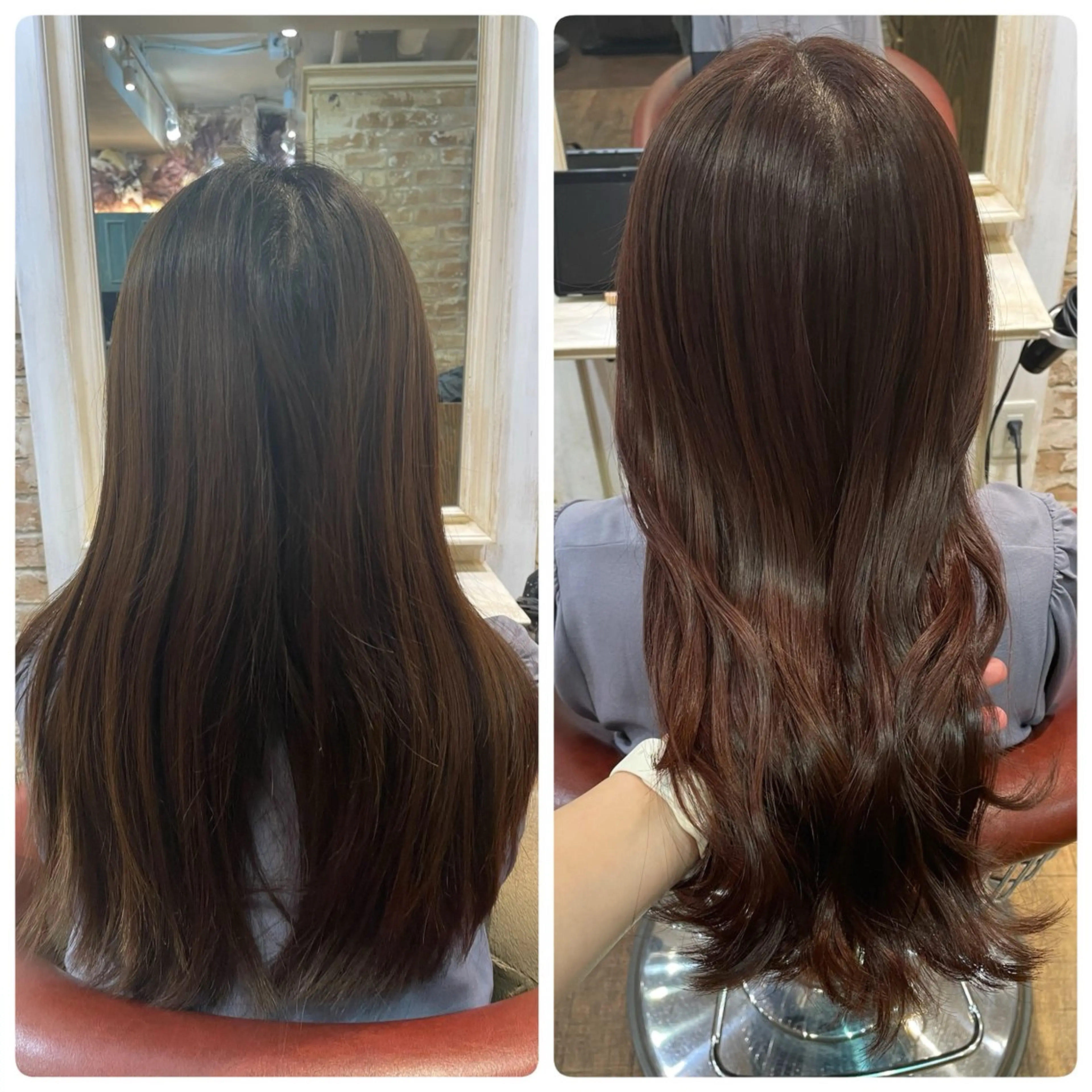 ロング カラー ブラウンカラー ピンクカラー ピンクブラウン 💙加藤 凪桜💙のヘアスタイル