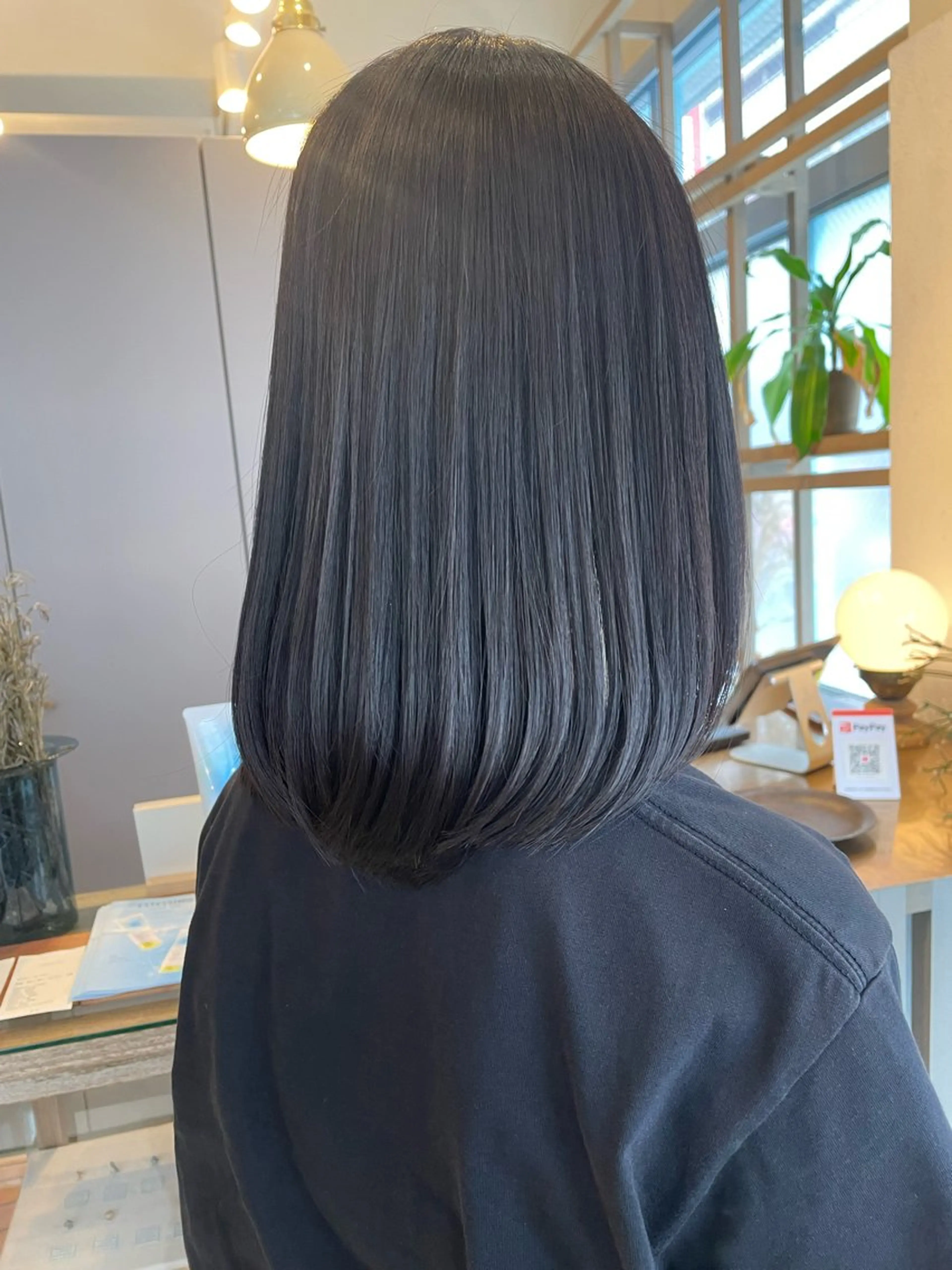 セミロング カラー 【髪質改善】【美髪】 【ツヤ髪】ほしのちりのヘアスタイル