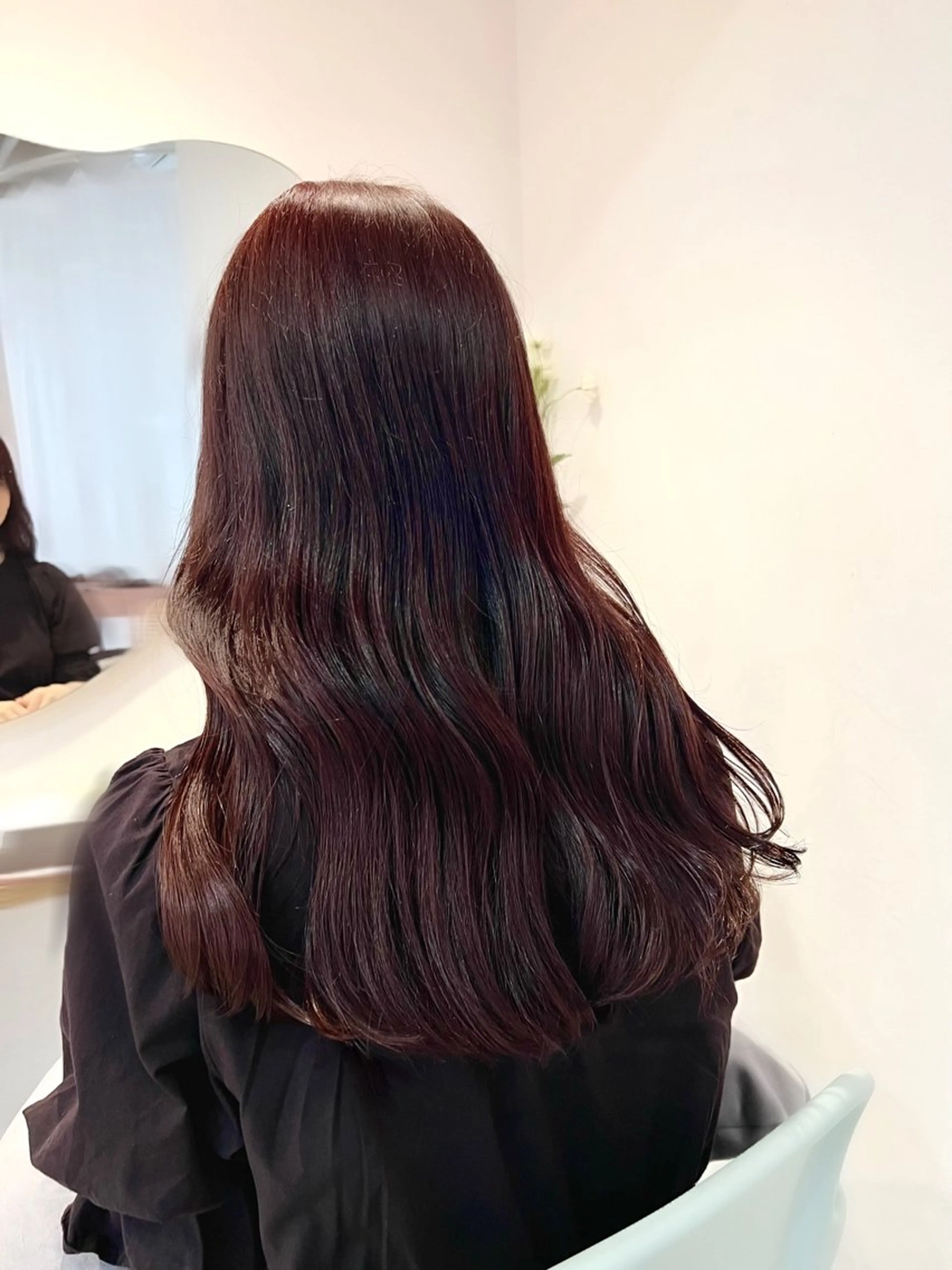 ロング カラー ブラウンカラー ピンクカラー ピンクブラウン カット ヘアカラー トリートメント mizuki ,のヘアスタイル