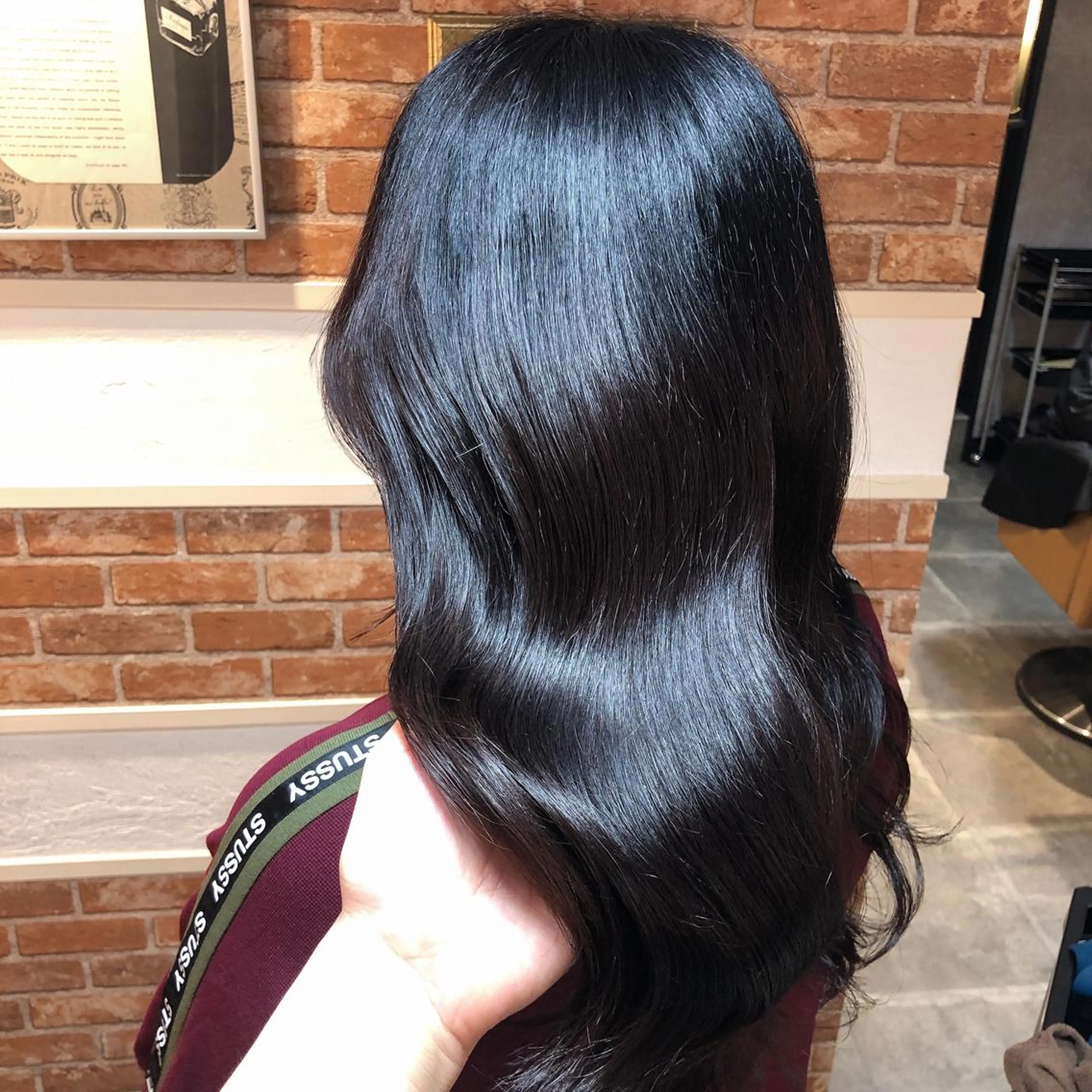 セミロング カラー パープルカラー 縮毛矯正/ 髪質改善/浅見拓哉のヘアスタイル