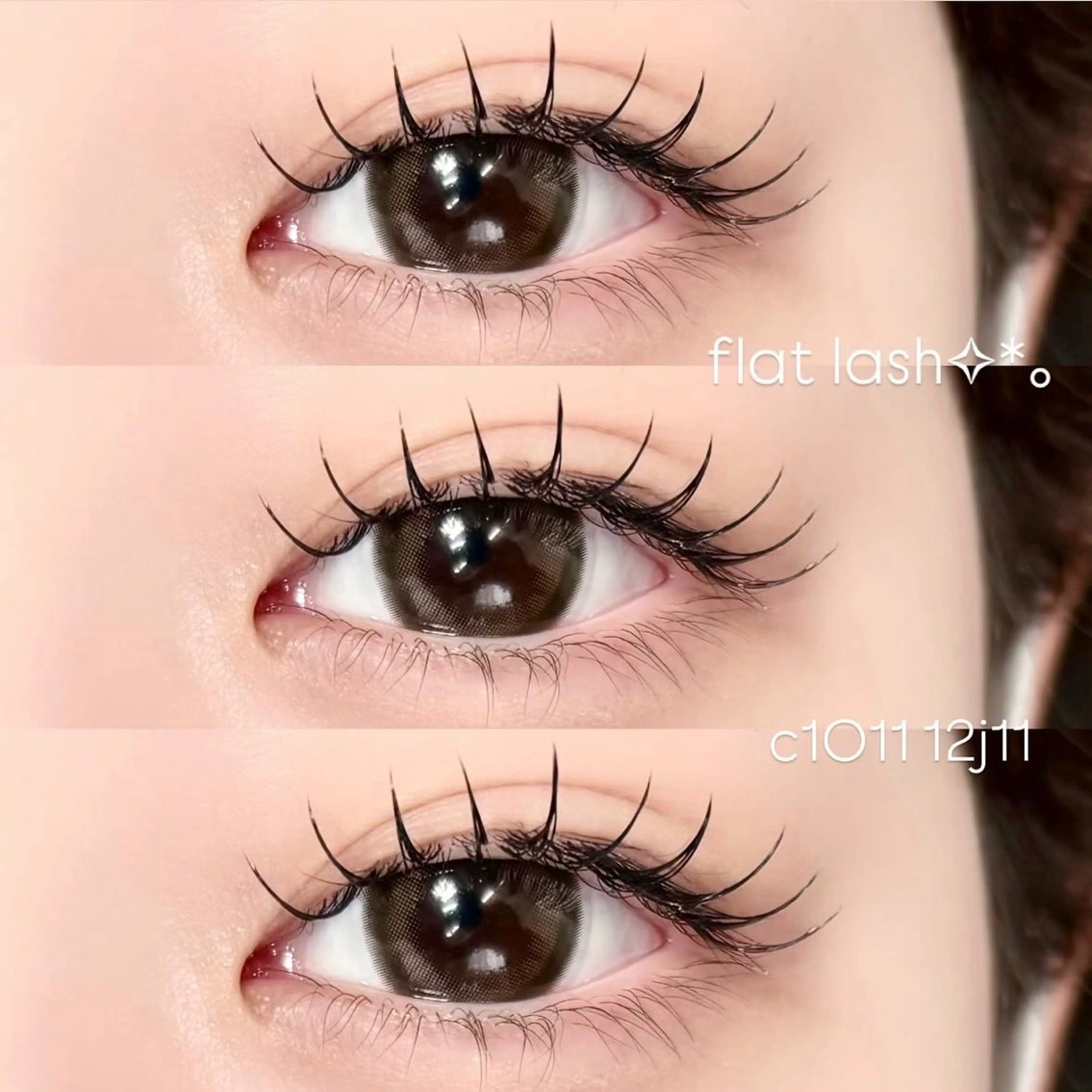 flat lash100本の写真