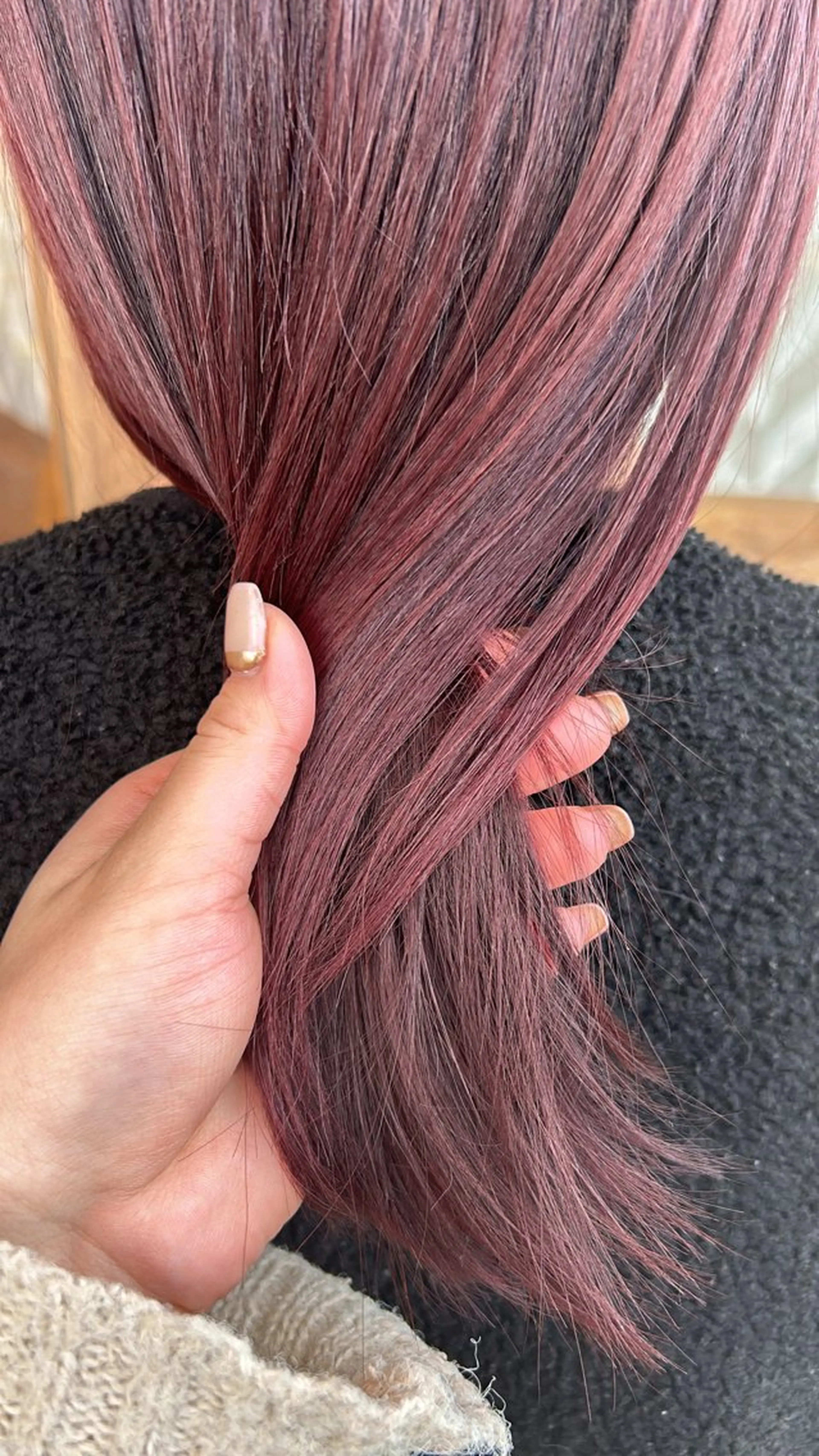 ミディアム カラー 田中 紫苑のヘアスタイル