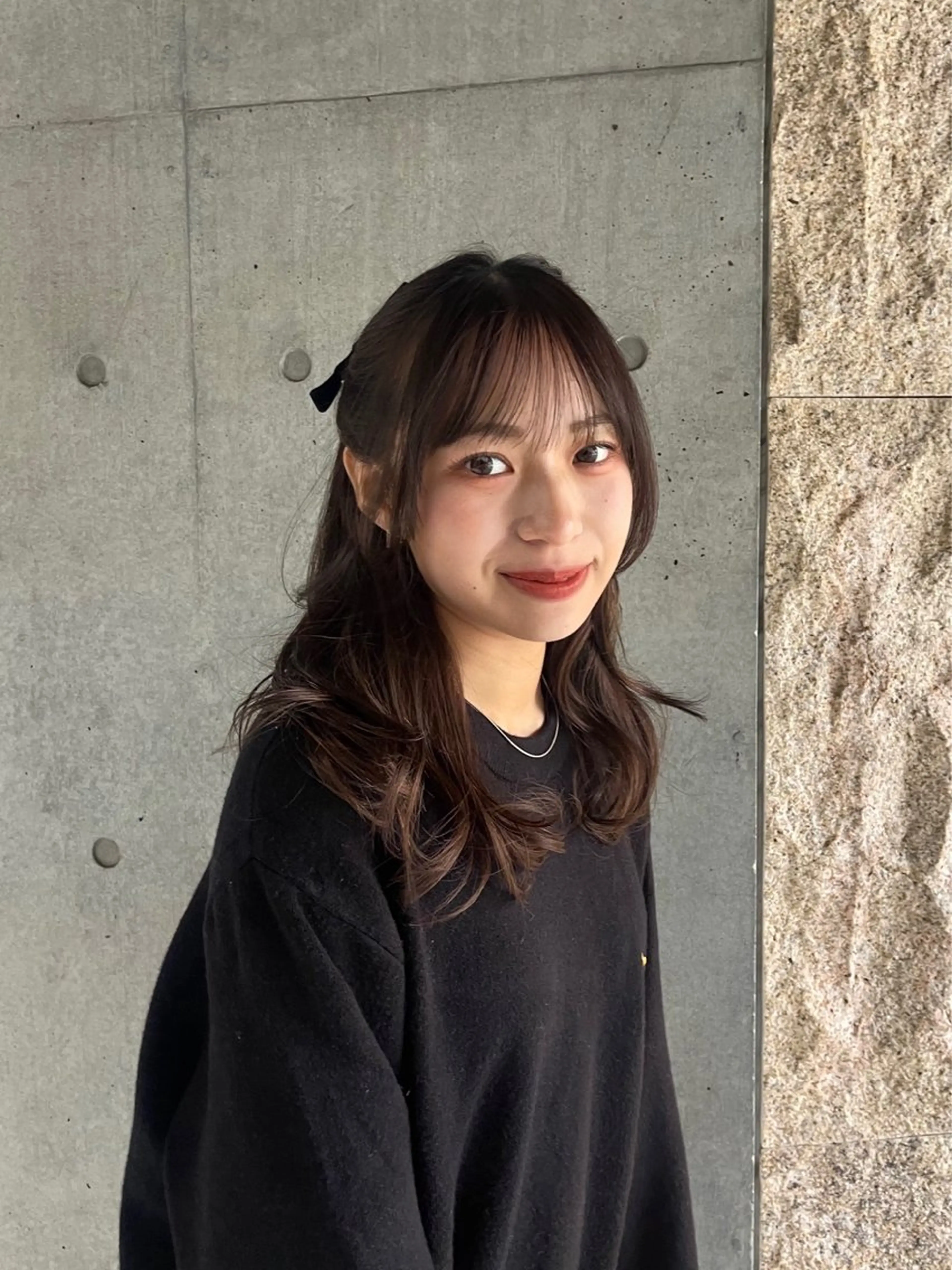 セミロング カラー ヘアカラー トリートメント 愛莉/ラベンダー/ ベージュ/ブラウンのヘアスタイル