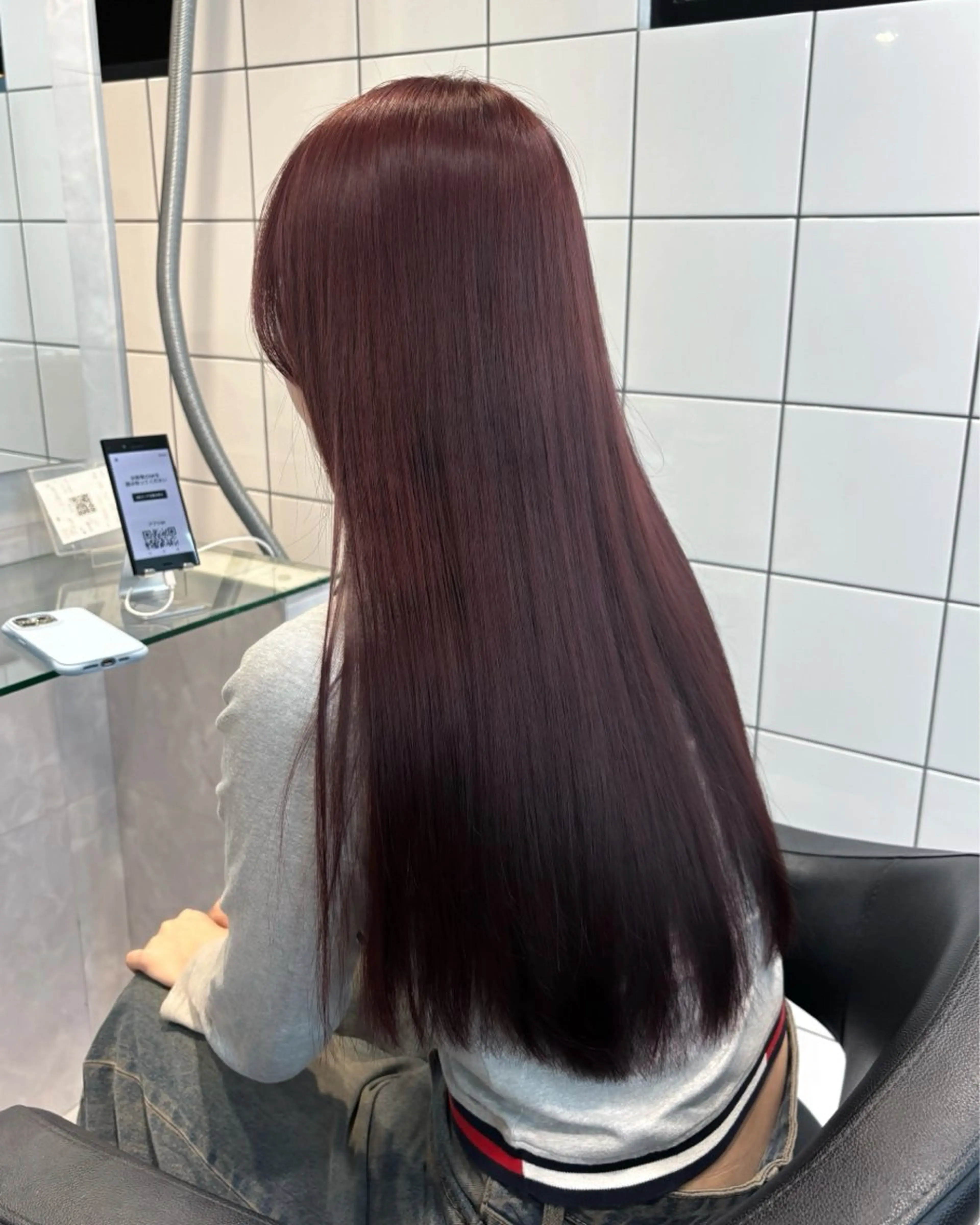 ロング カラー ヘアカラー トリートメント ヘッドスパ ヘアセット 表参道♡暗髪^ྀི 艶カラー♡アユミのヘアスタイル