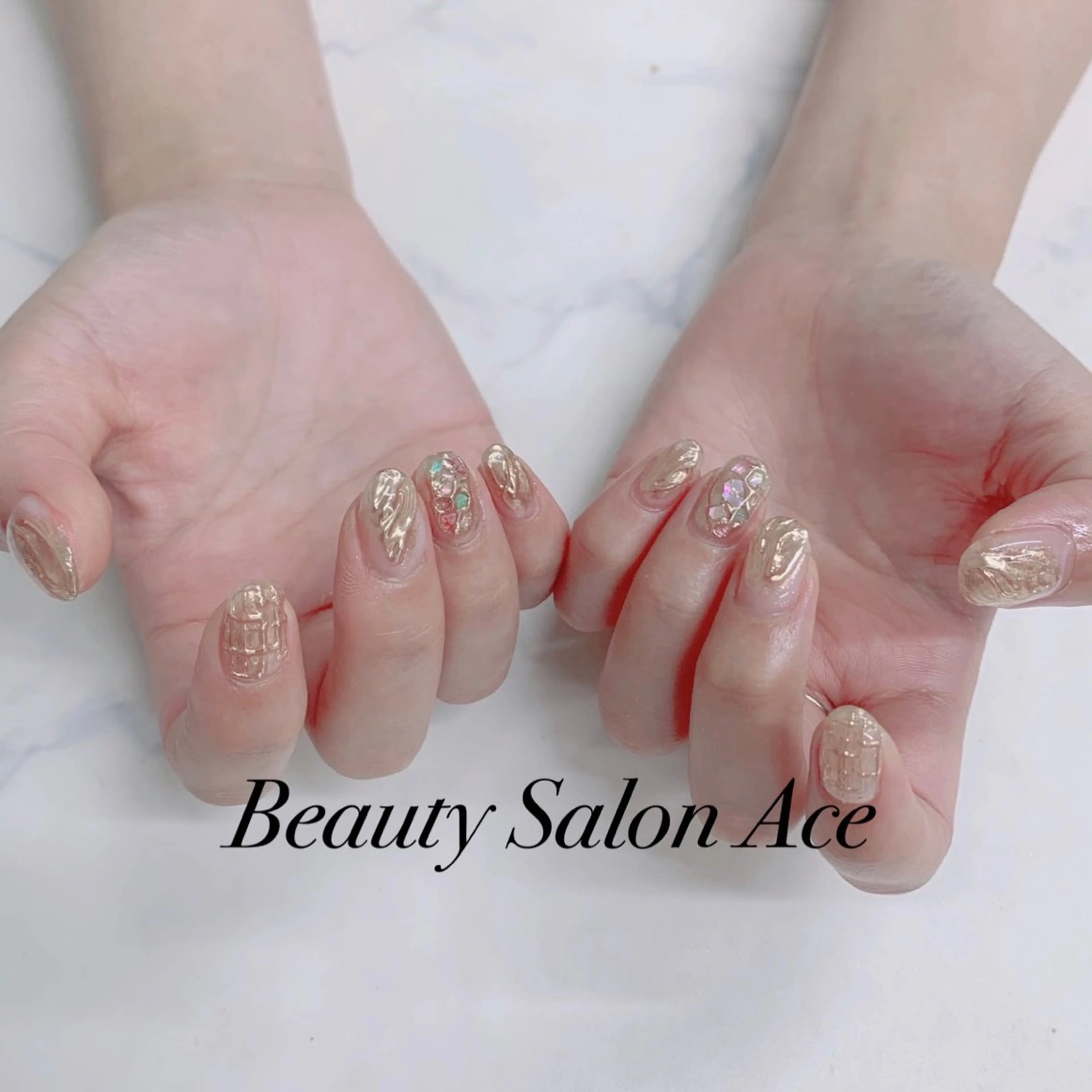 ネイル メンズネイル ハンドネイル ハンドケア Beauty Salon Ace（ネイルサロン　エース）所属・池袋フィルイン Ace♡長さだしのネイルデザイン