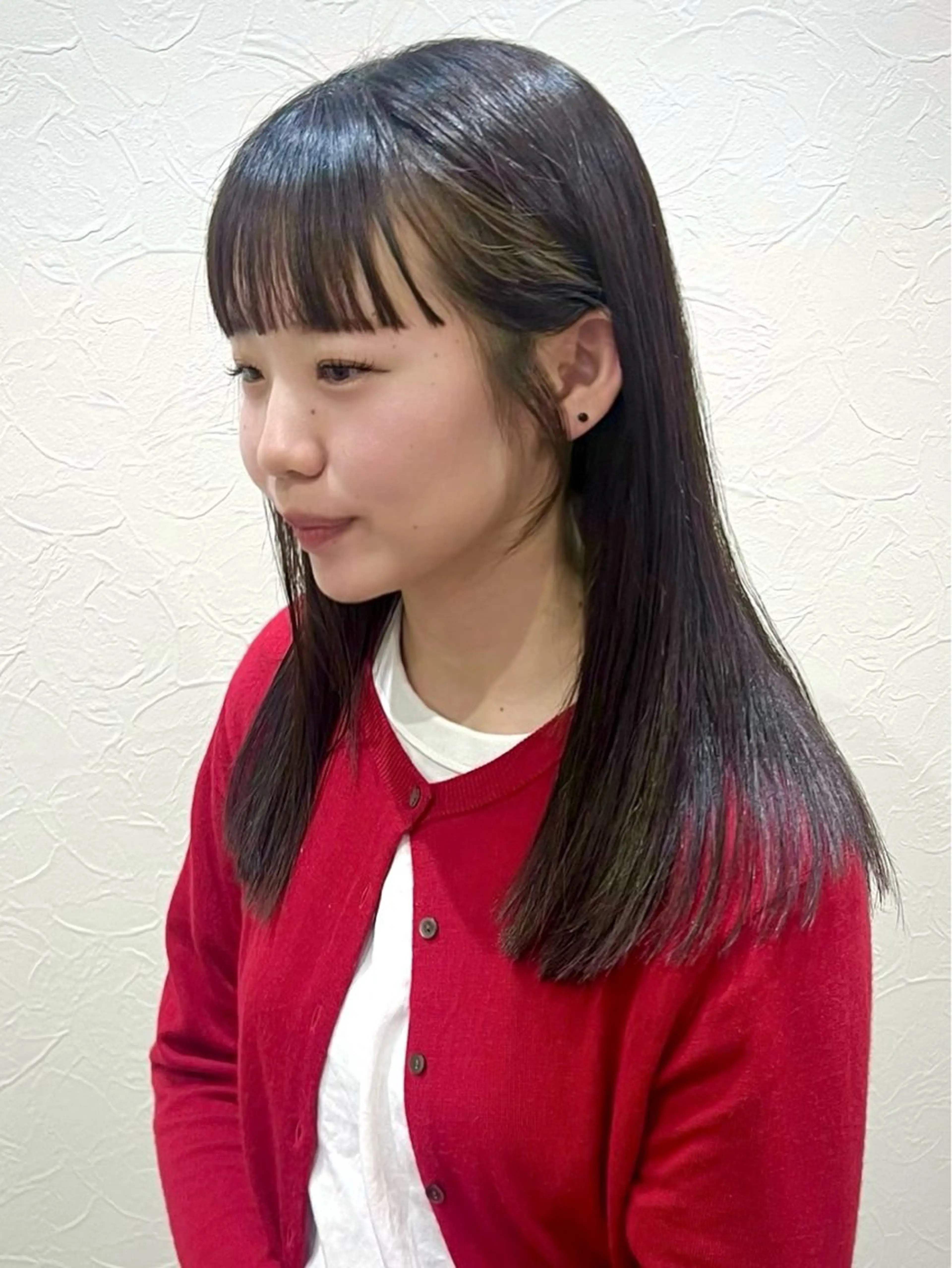 セミロング カット 縮毛矯正 トリートメント ヘッドスパ Kasumi /伏見 /髪質改善/ロングのヘアスタイル