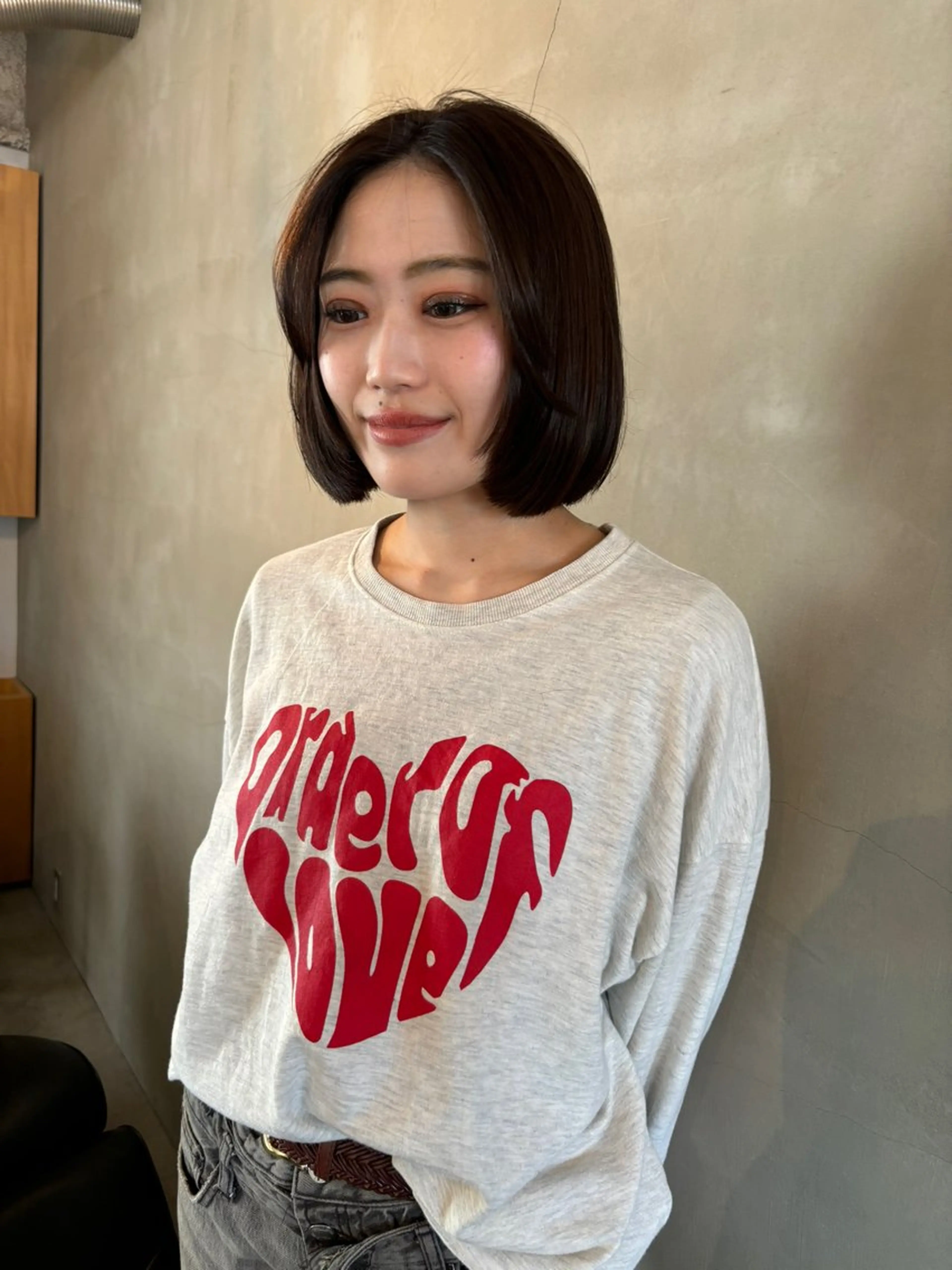 ショート ボブ 林　蓮／レイヤー /透明感カラーのヘアスタイル