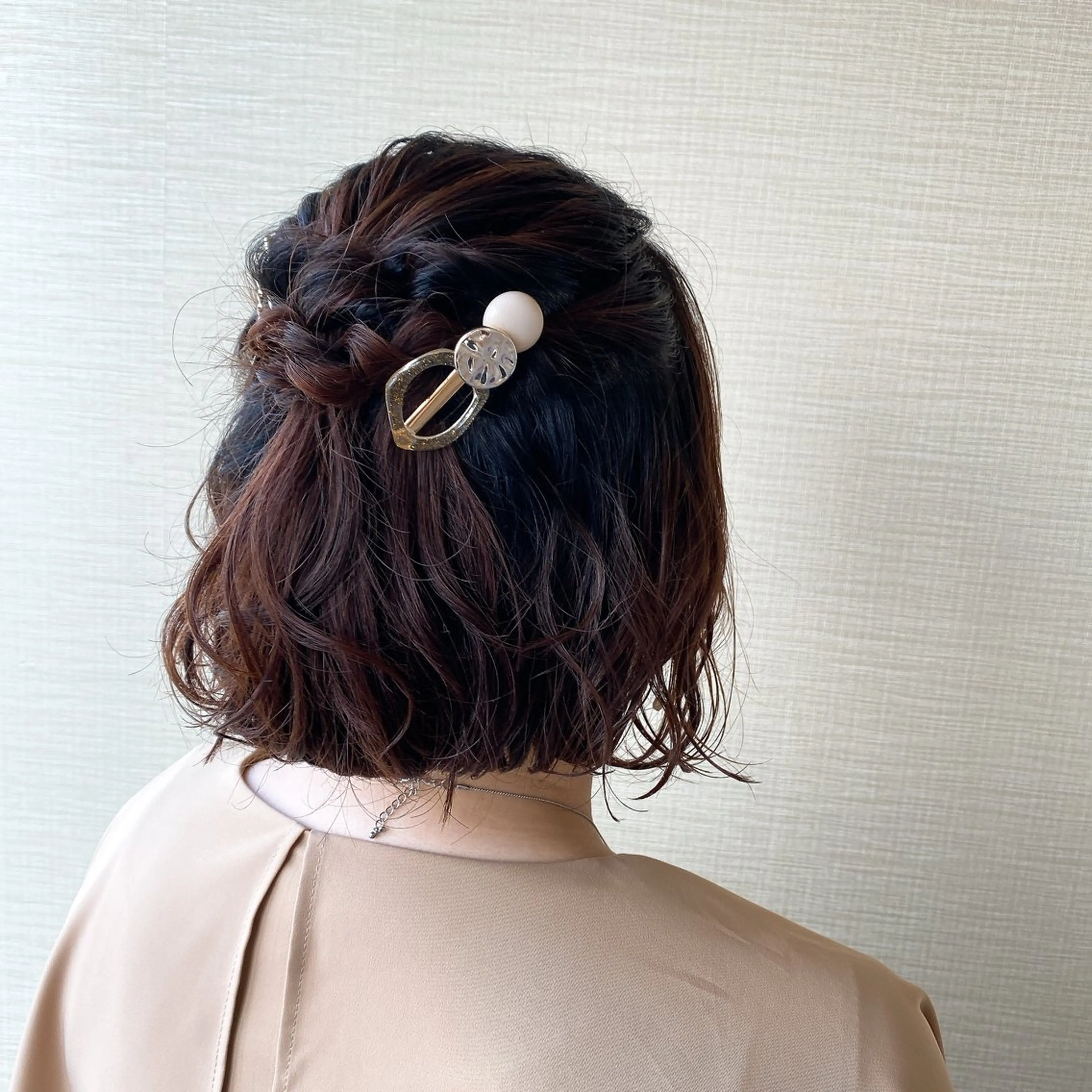 ショート ヘアアレンジ ハーフアップ ボブ A・P・T所属・【A・P・T】 RIHOのヘアスタイル