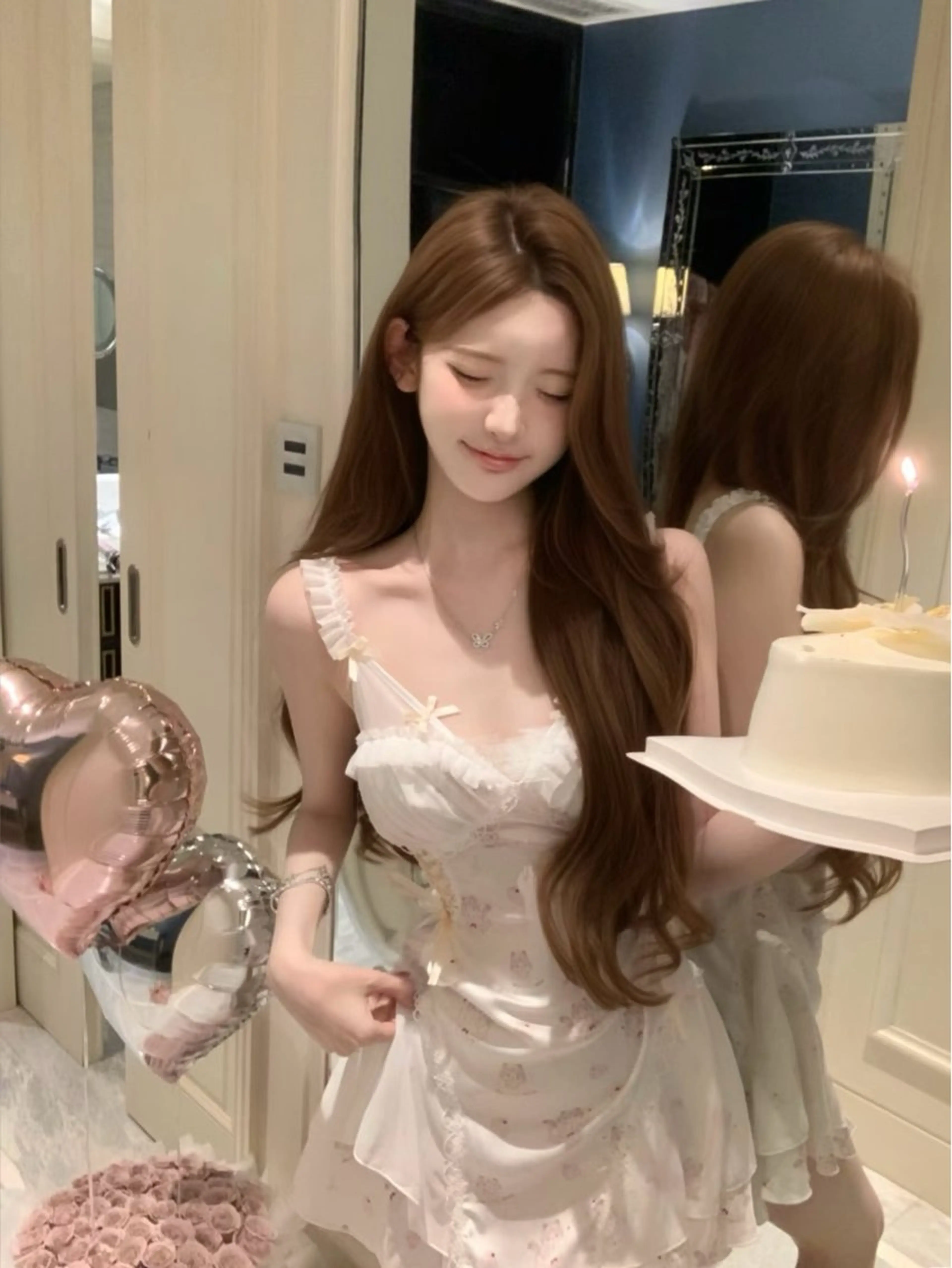 ロング カラー ヘアカラー 盛れる上質ワンホン ヘア🤍YUME🤍のヘアスタイル