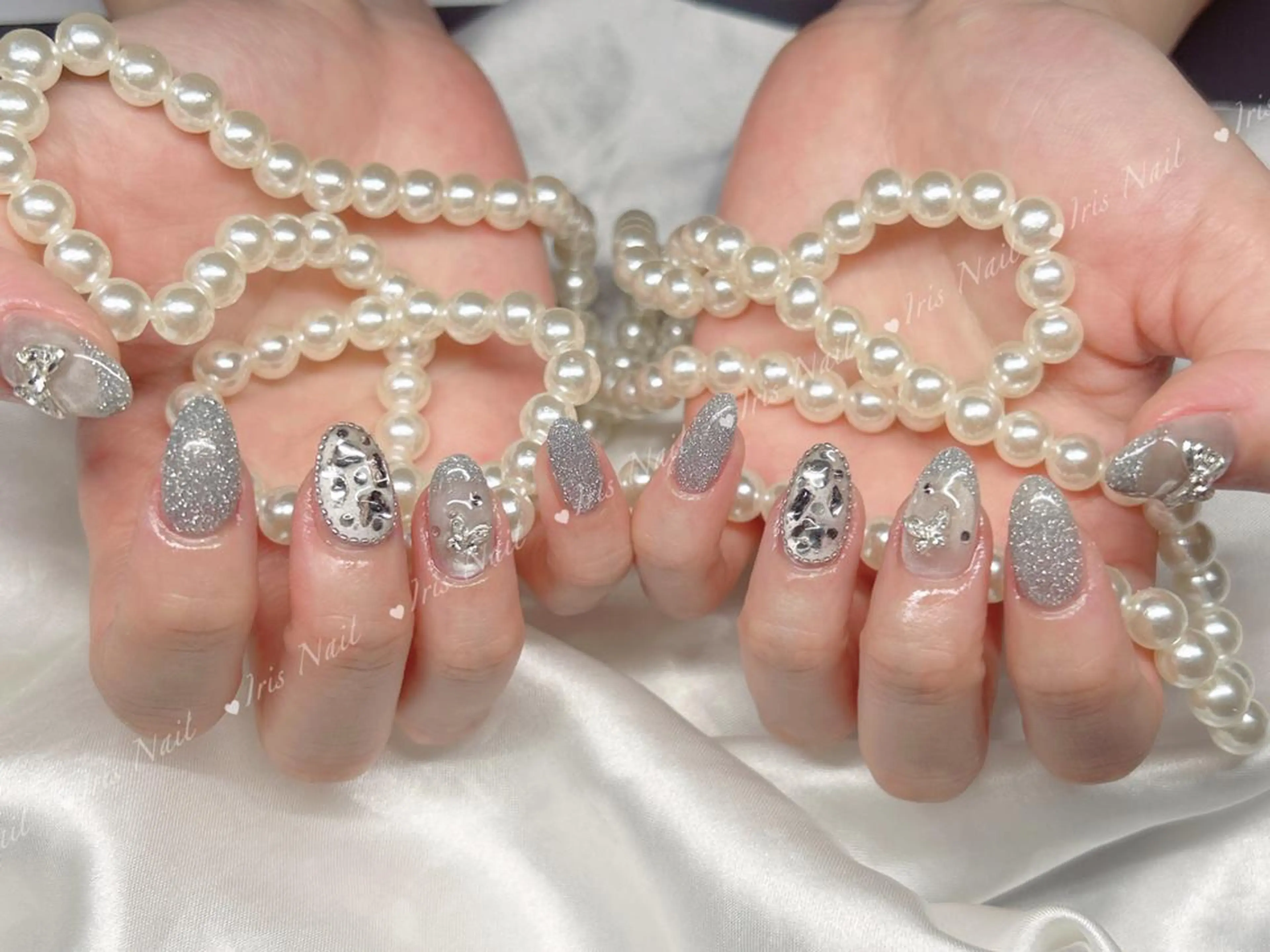 ネイル キラキラネイル ハンドネイル ハンドケア IRIS NAIL大塚のネイルデザイン