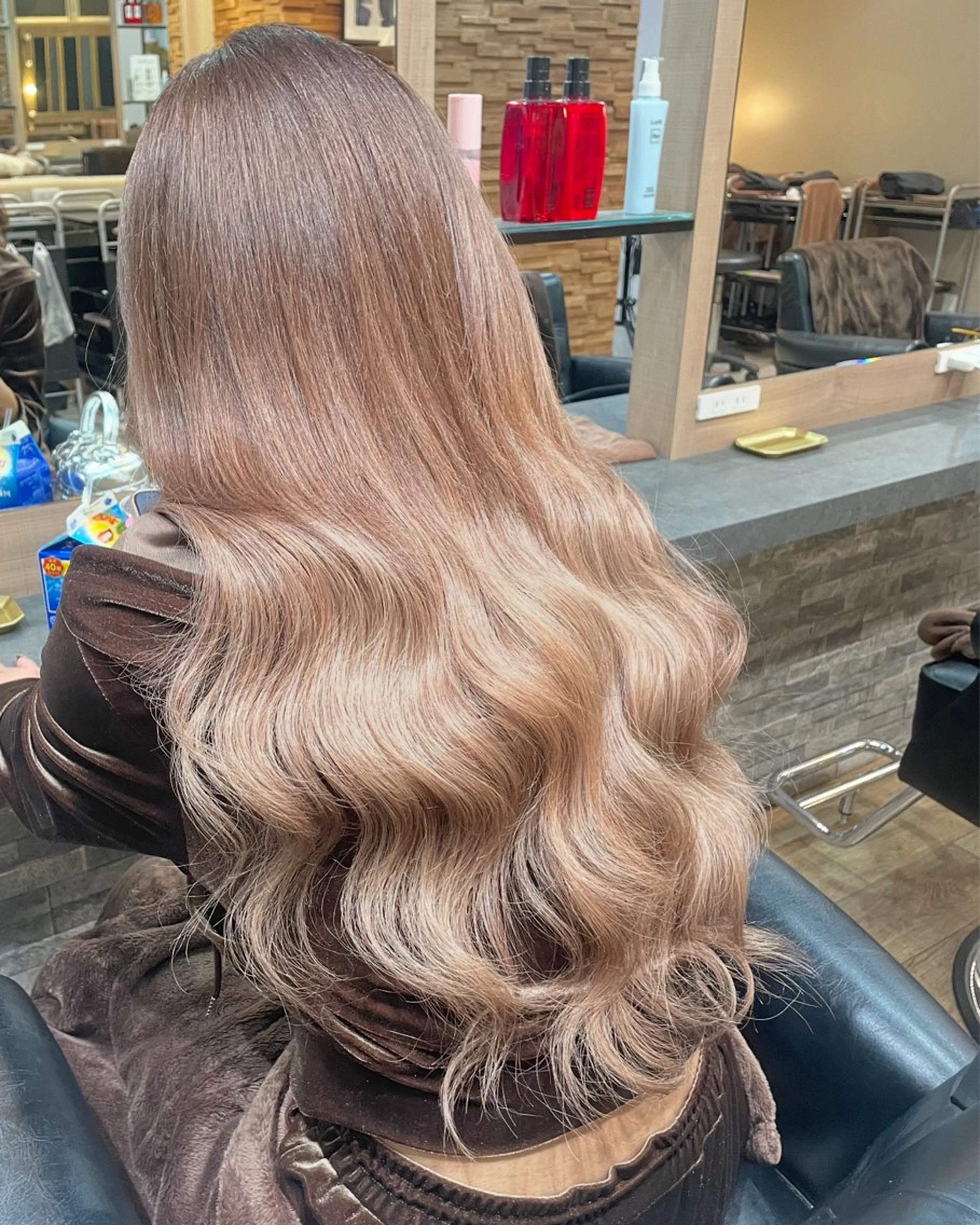 ロング カット ヘアカラー エクステ ハイトーン&エクステ /RIE🌻のヘアスタイル