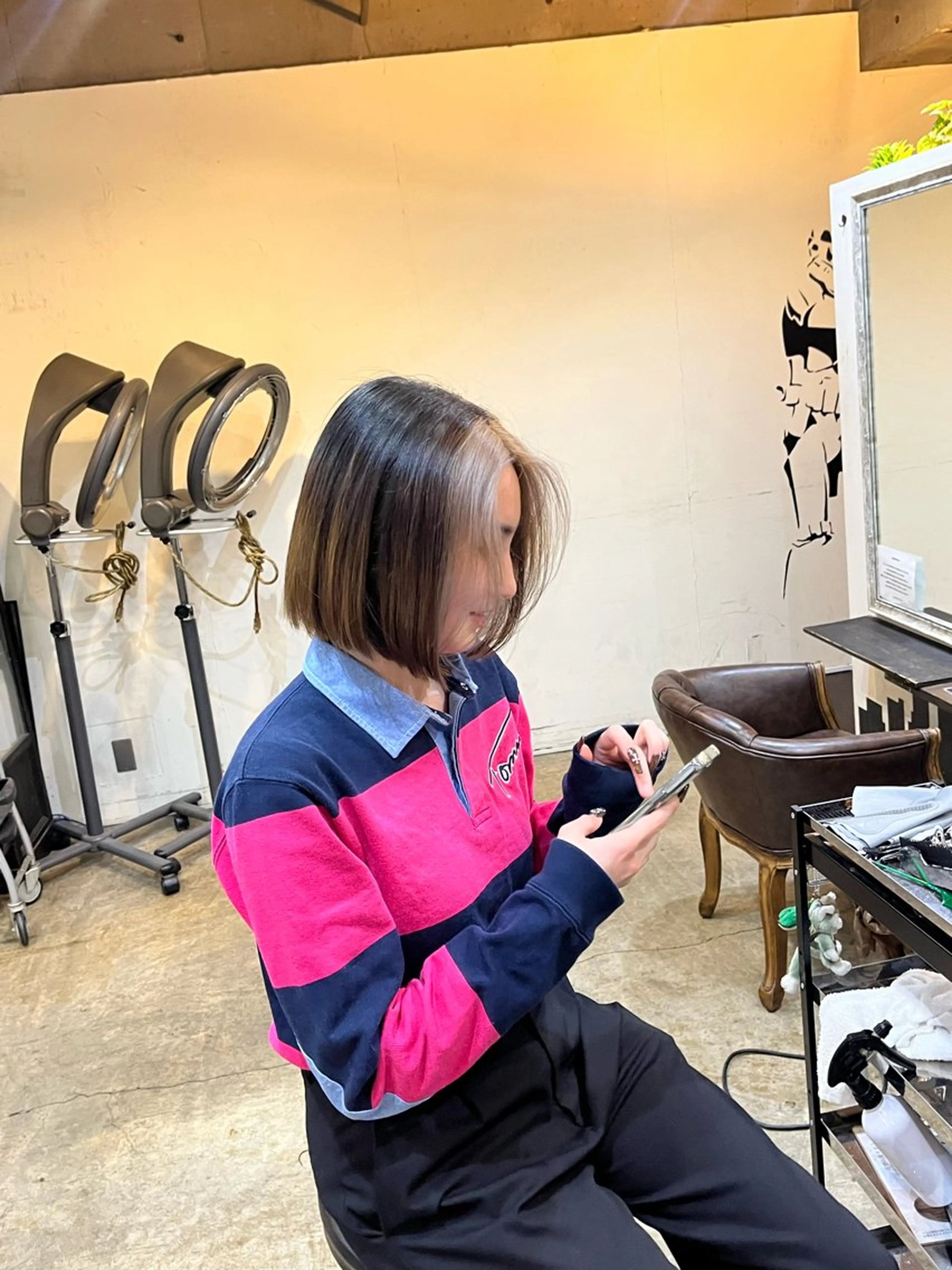 ショート カラー ヘアカラー 松原 樹里のヘアスタイル