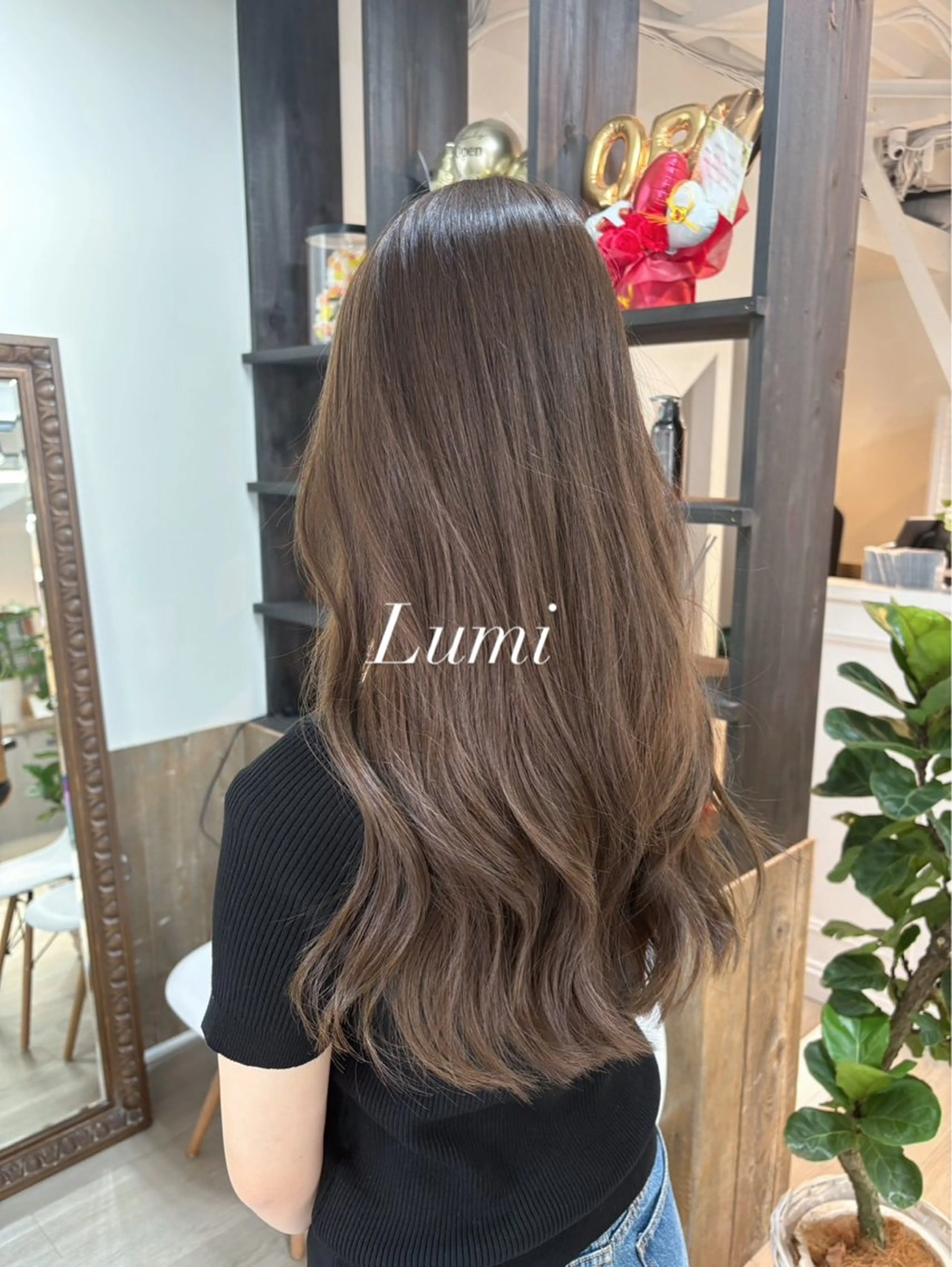 ロング カラー レイヤーカット ロング カット ヘアカラー トリートメント 大人女性髪質改善 /Lumi/ルミのヘアスタイル