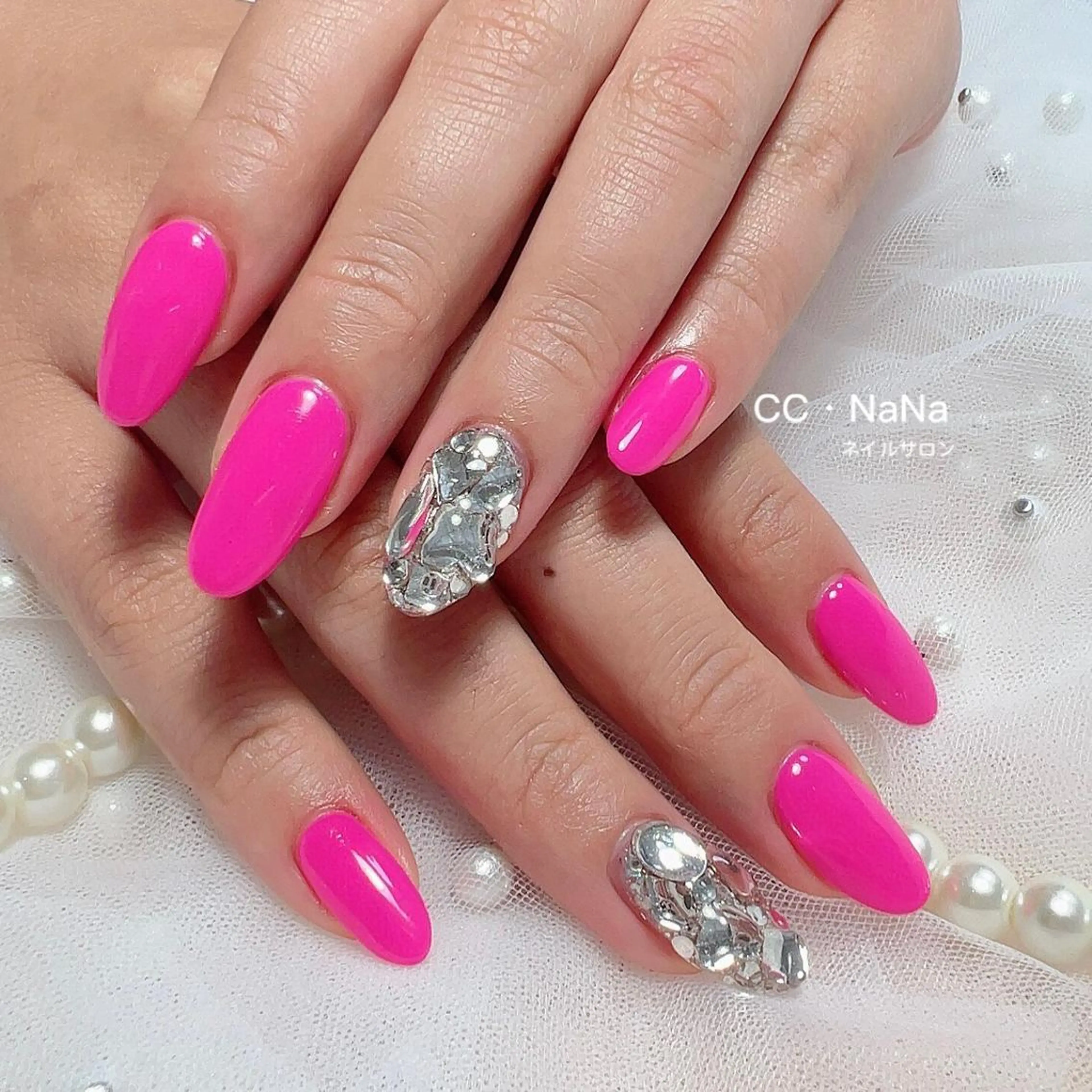 ネイル ワンカラーネイル ハンドネイル 💎CC・NaNa 韓国風ネイル🌙Cのネイルデザイン