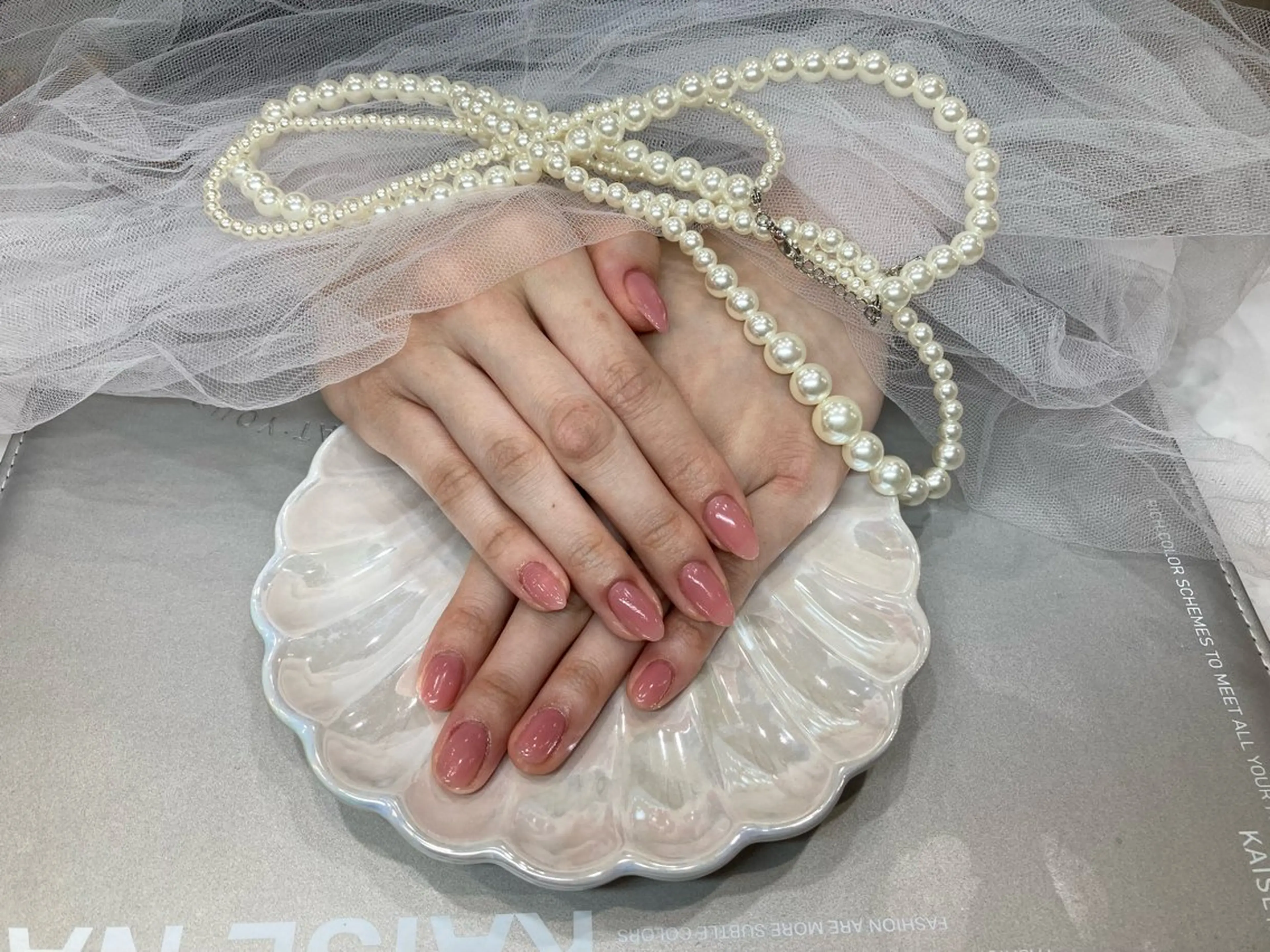 可愛いワンカラーネイル¥2200の写真