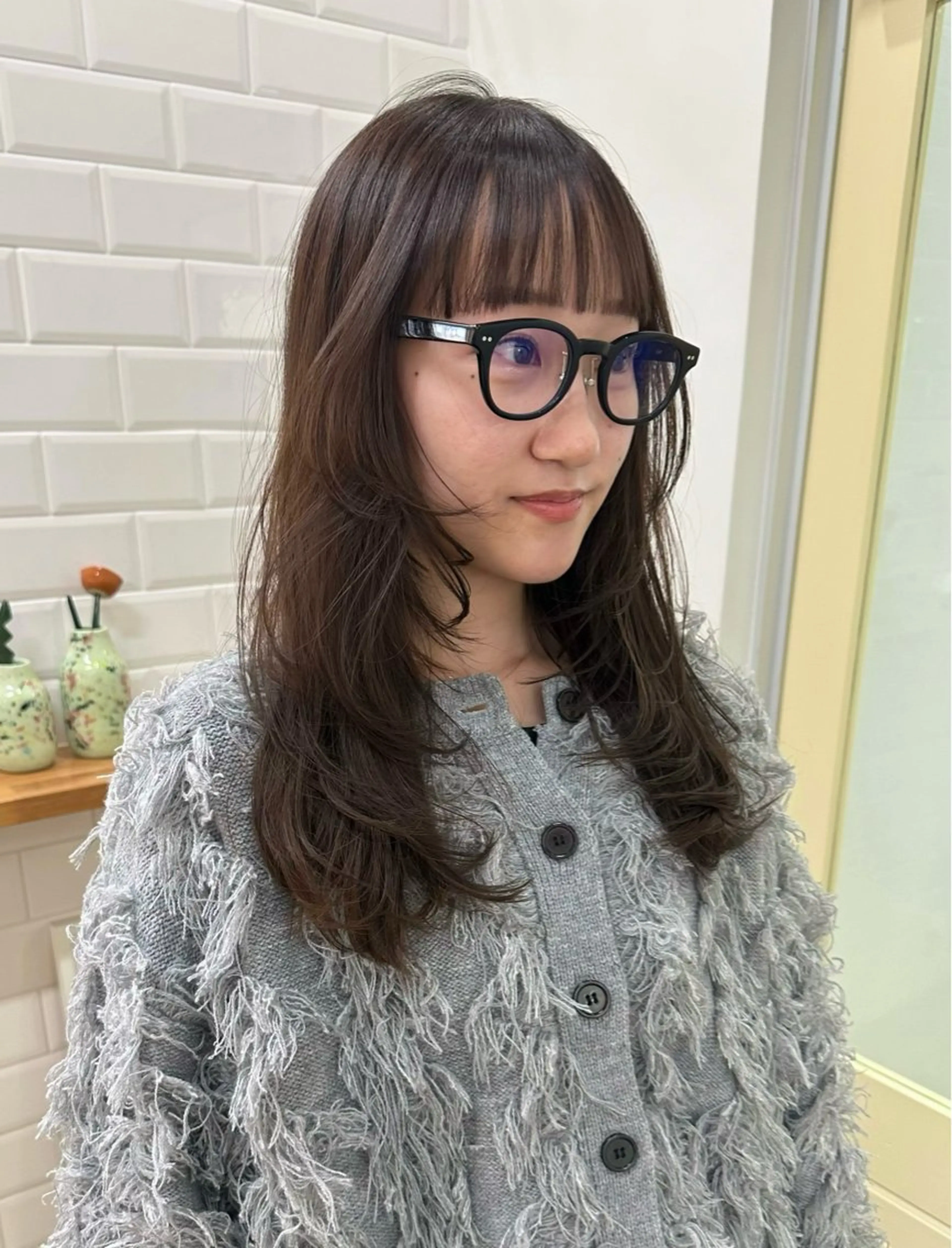 ロング カラー ベージュカラー レイヤーカット カット ヘアカラー 四日市/レイヤー /似合わせカットのヘアスタイル