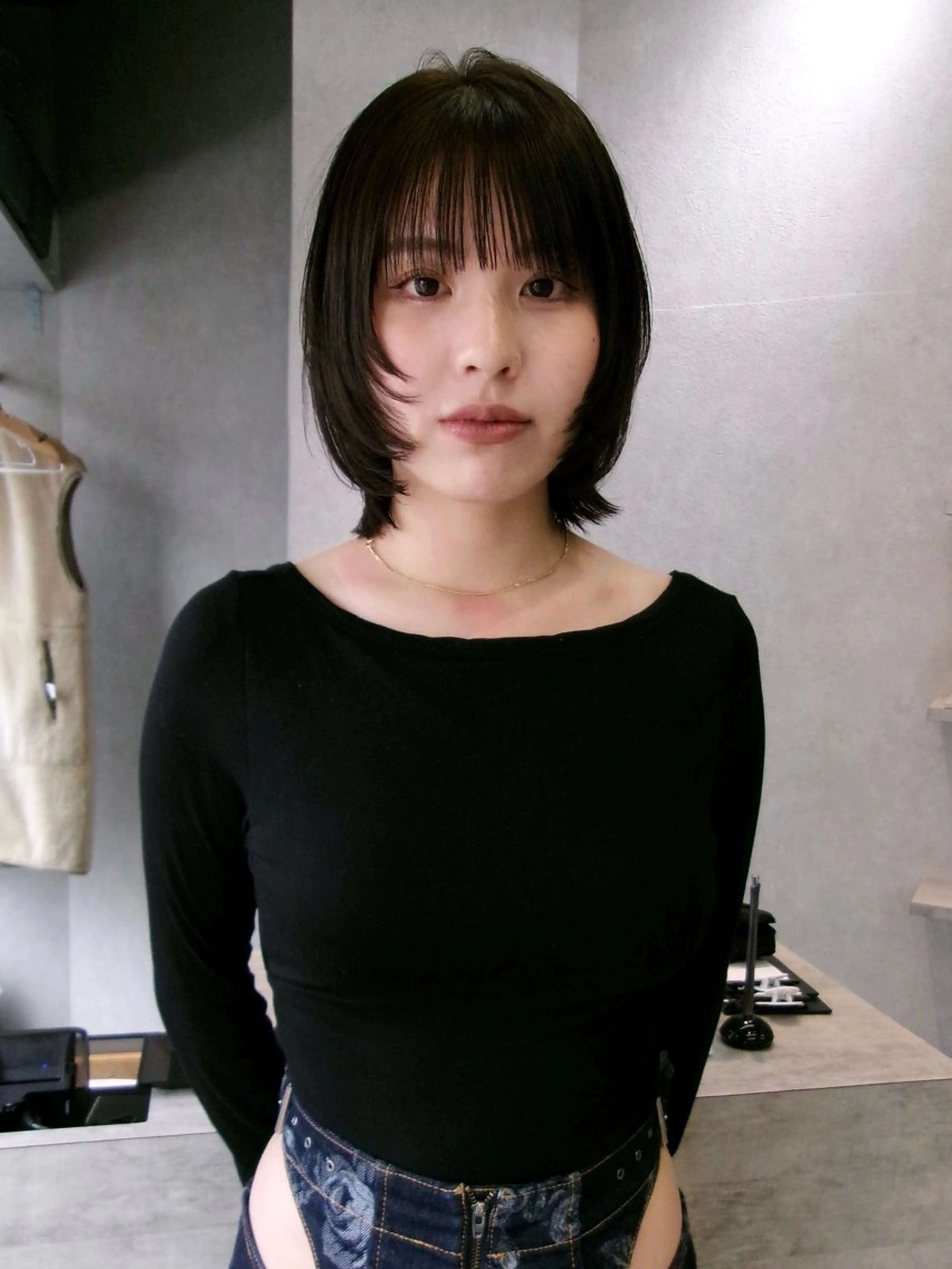 ミディアム カット ヘアカラー トリートメント ✳︎透明感カラー✳︎ ボブ✳︎nanaのヘアスタイル