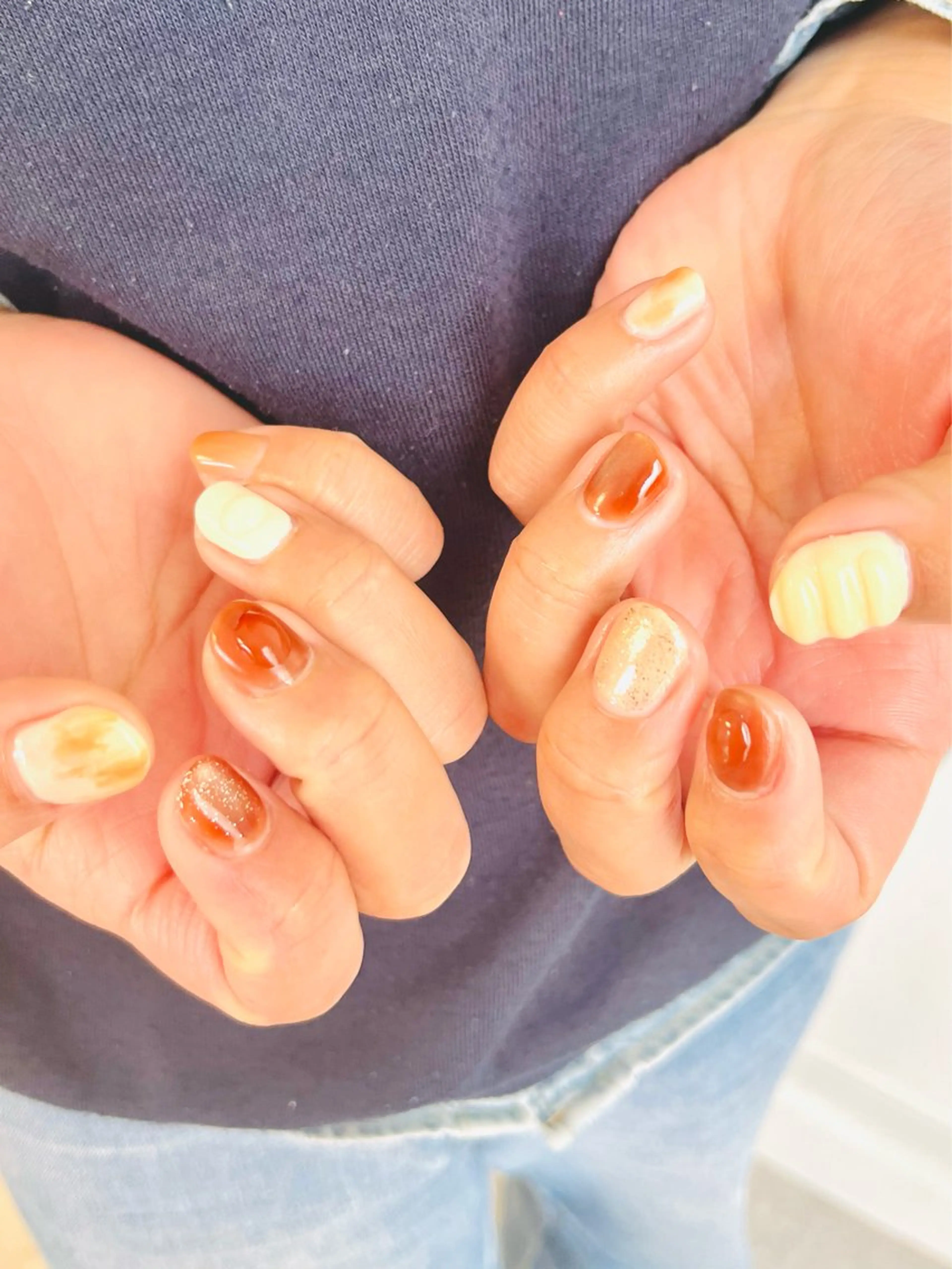 ネイル カジュアル フラッシュネイル ジェルネイル マグネットネイル マットネイル ハンドネイル Hum nail  roomのネイルデザイン