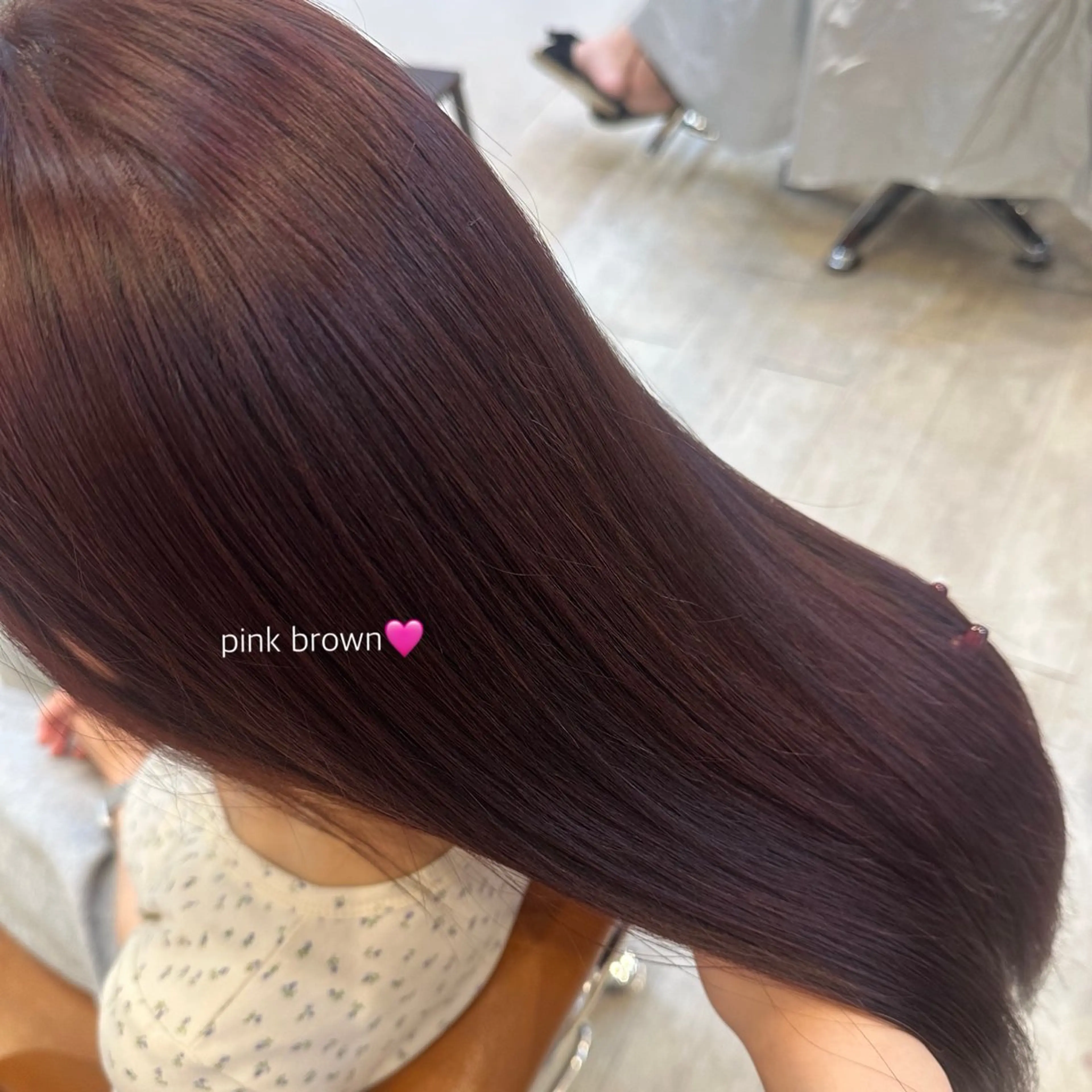 ロング カラー カット ヘアカラー 🍓イチゴ/透明感 /カラーモデル🍓のヘアスタイル