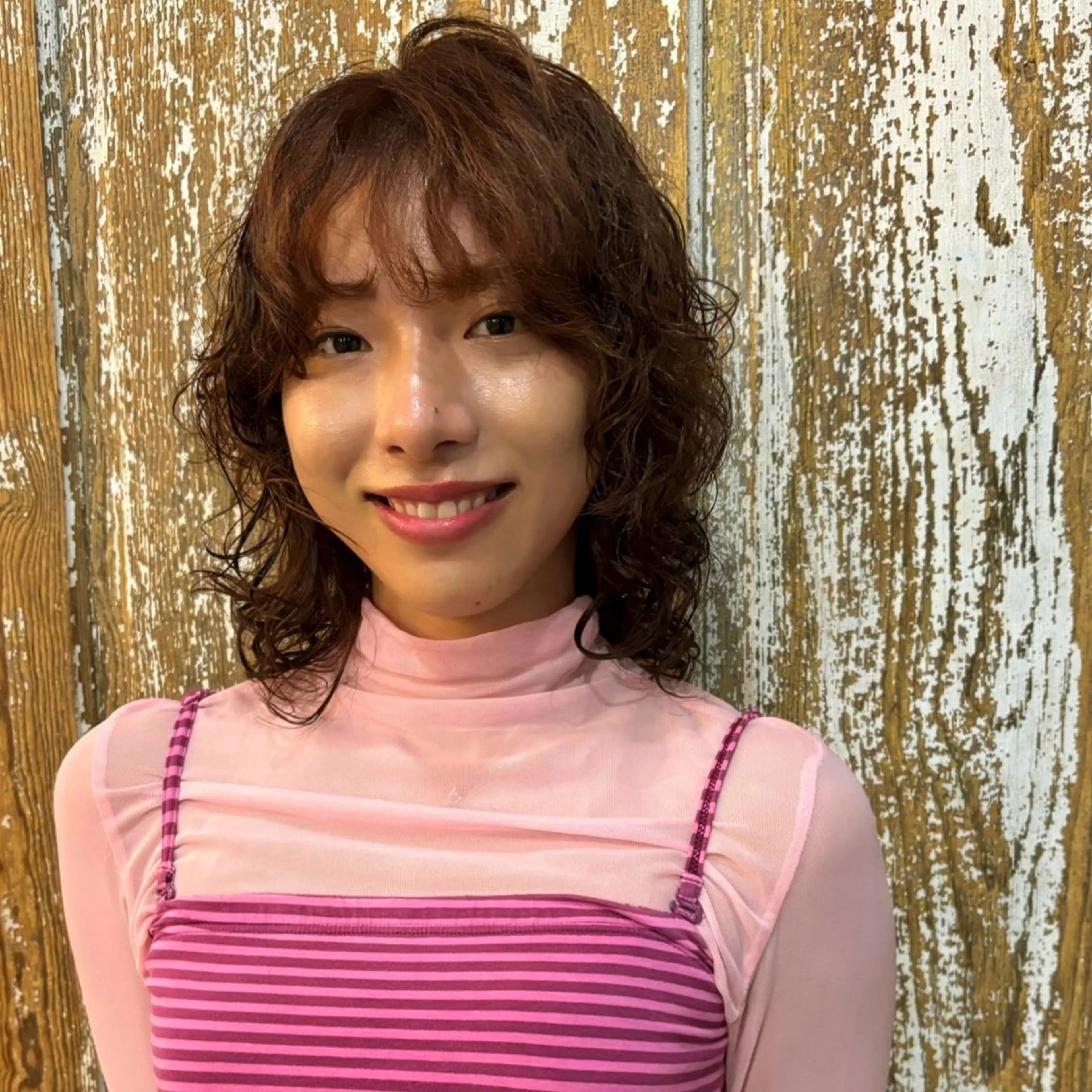 ミディアム カラー パーマ カット ヘアカラー パーマ トリートメント 南堀江🌿パーマ Tetsu【テツ】のヘアスタイル