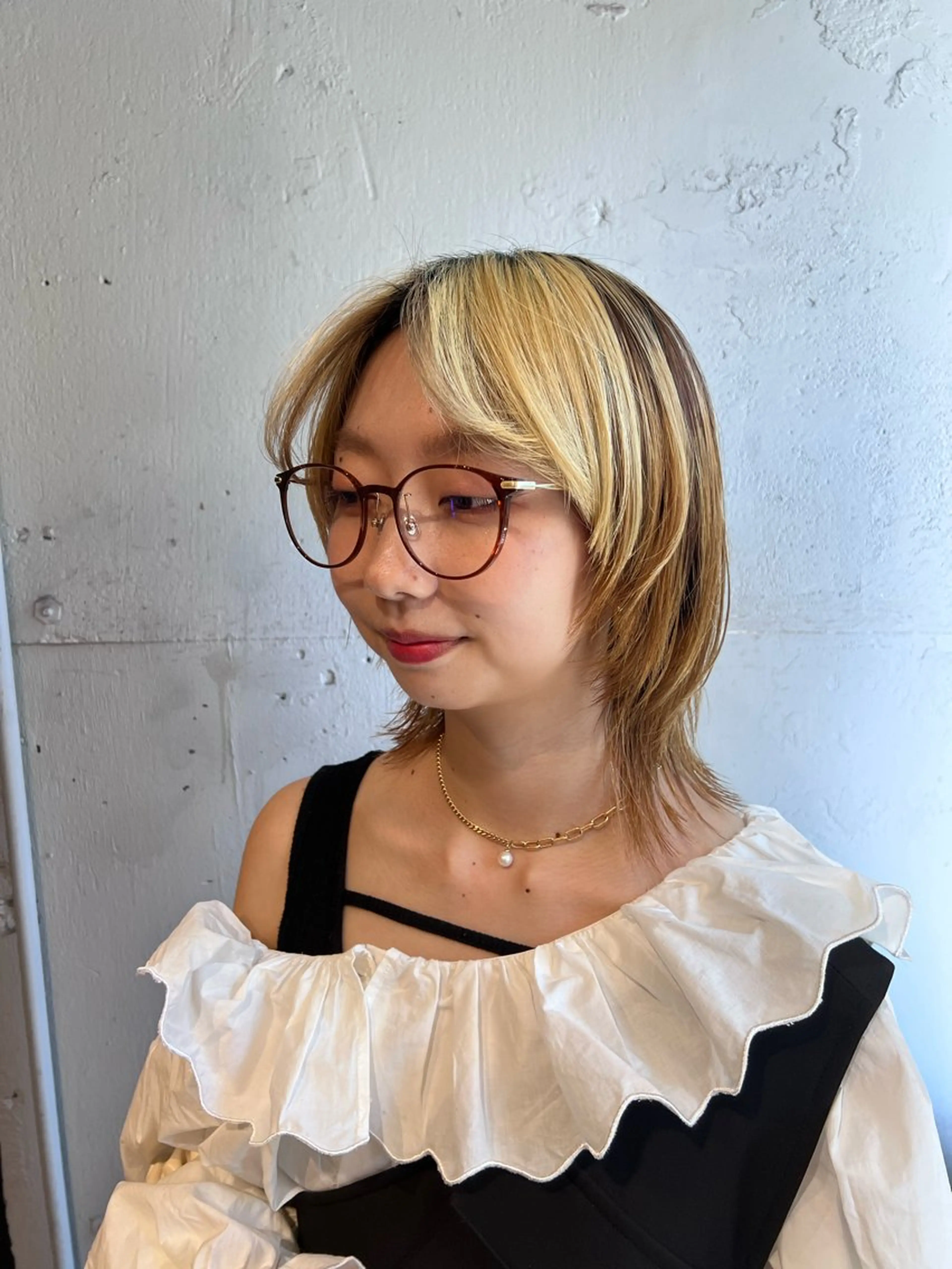 ミディアム カラー カット トリートメント 小笠原 悠斗のヘアスタイル