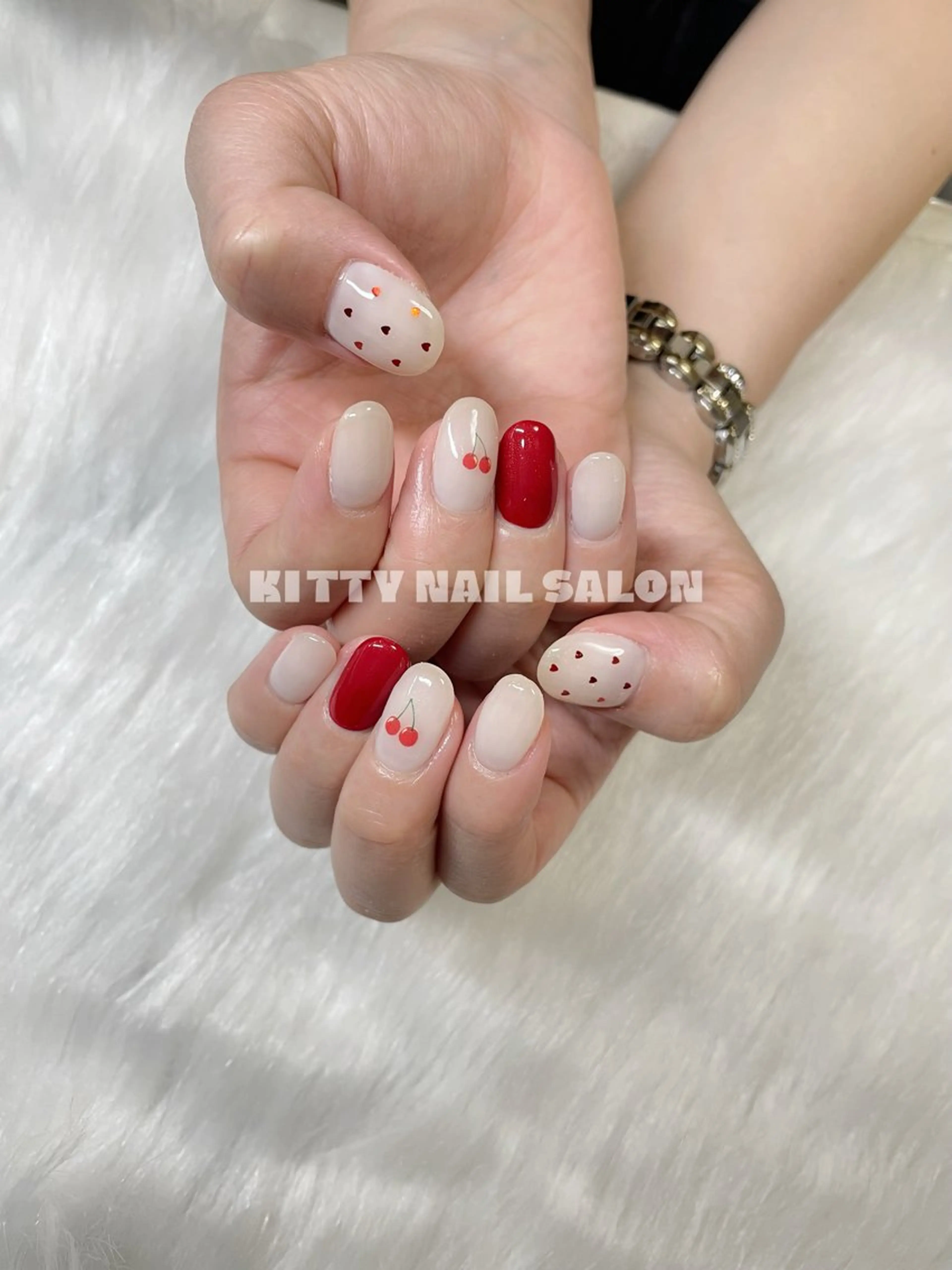 ネイル アートネイル フレンチネイル グラデーション 韓国ネイル マグネットネイル kitty nail salonのネイルデザイン